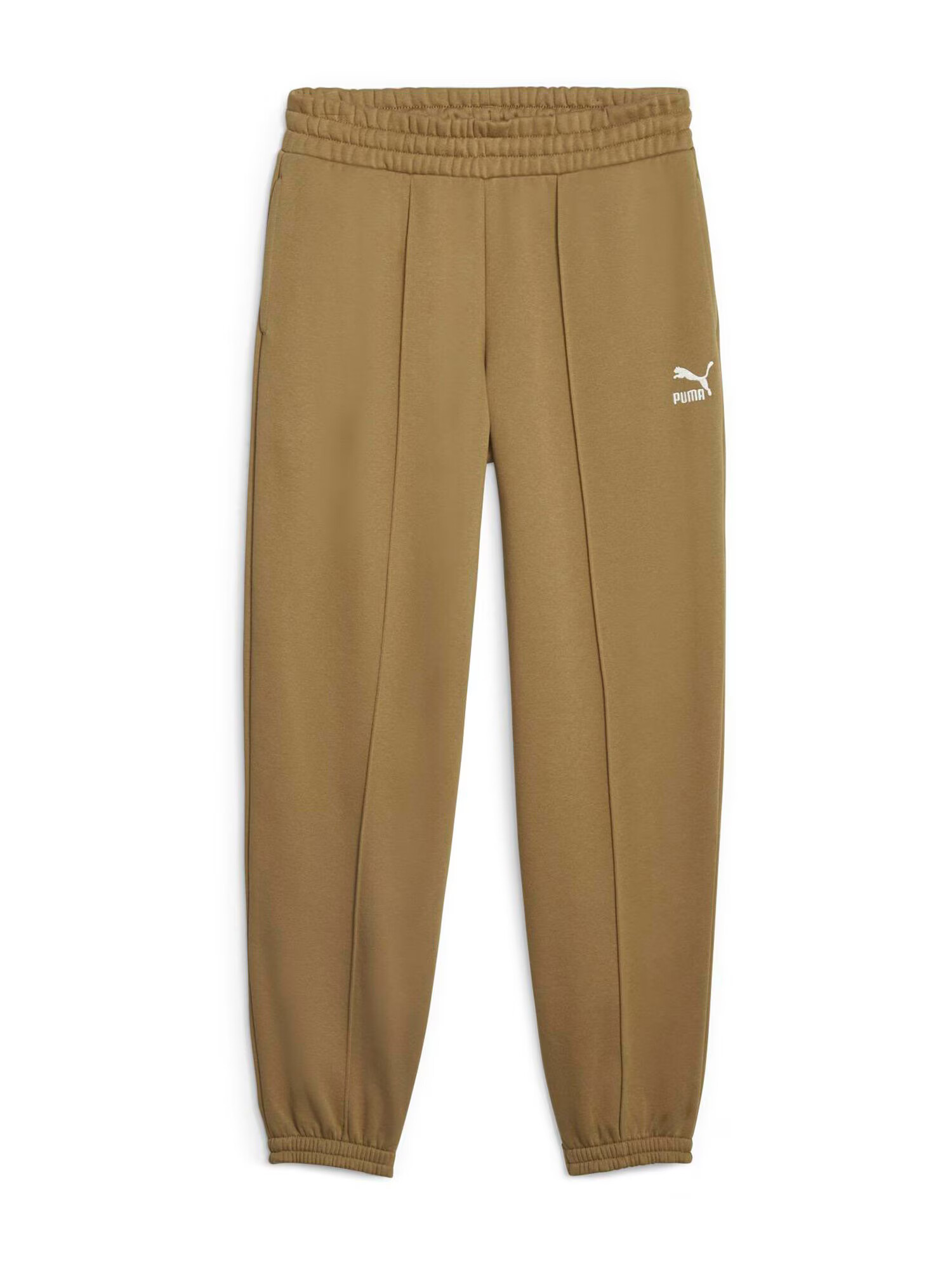 PUMA Pantaloni maro / alb - Pled.ro