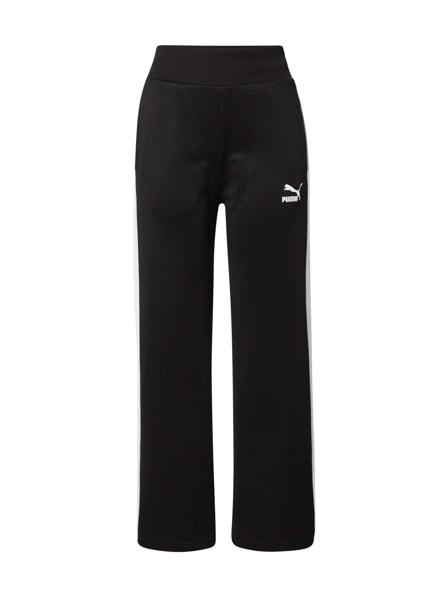 PUMA Pantaloni negru / alb - Pled.ro