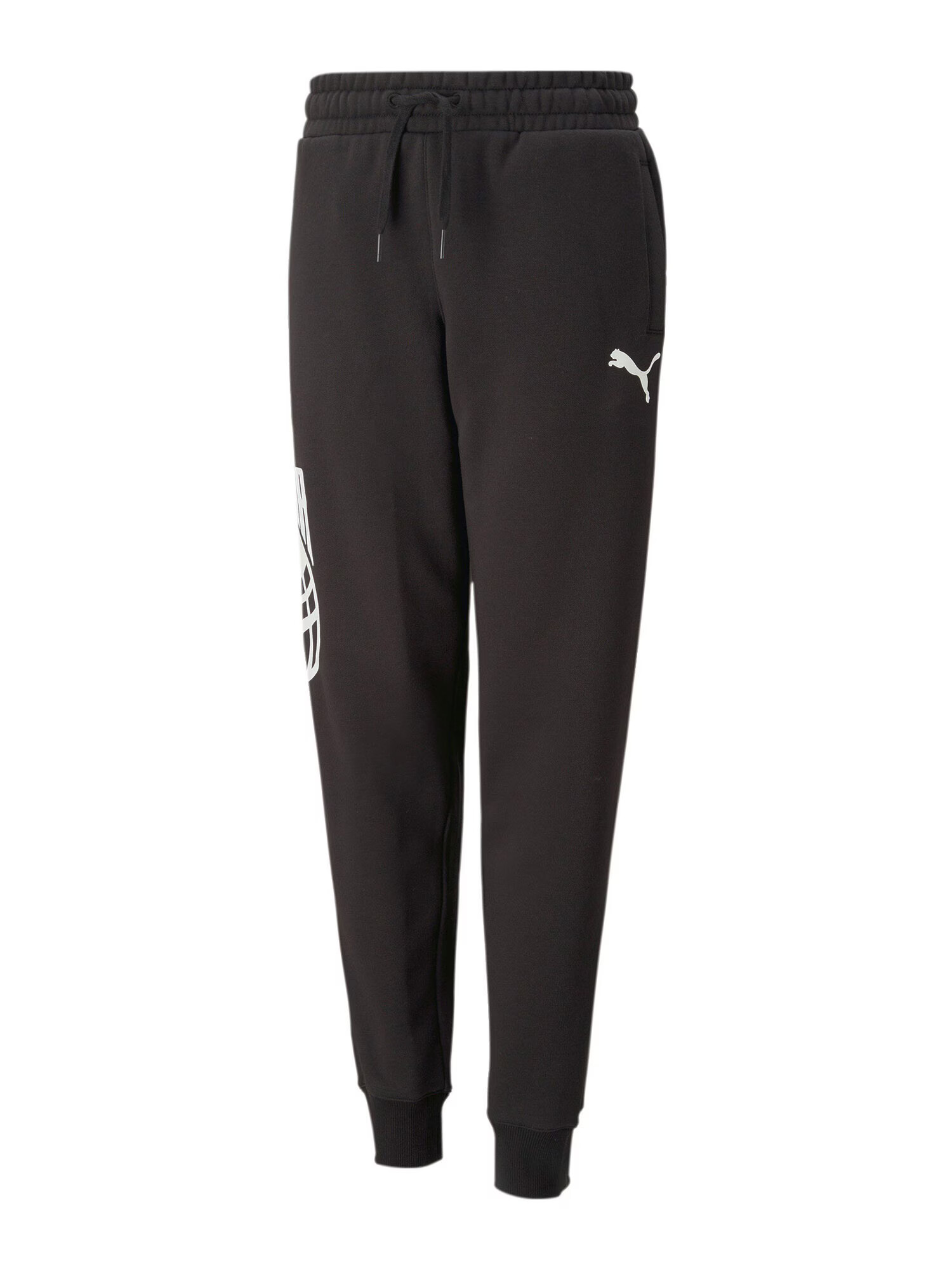 PUMA Pantaloni sport negru / alb - Pled.ro