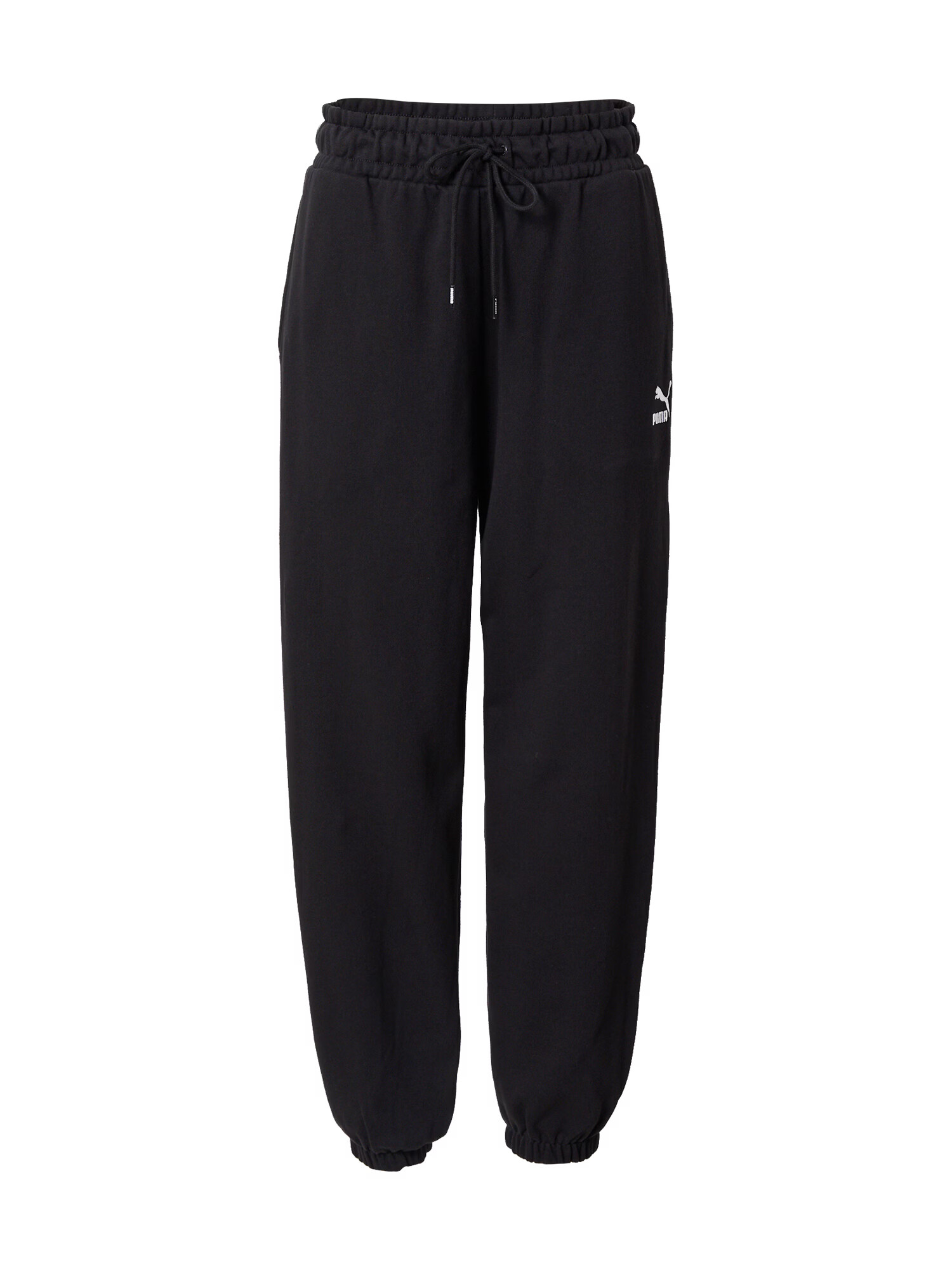 PUMA Pantaloni negru / alb - Pled.ro