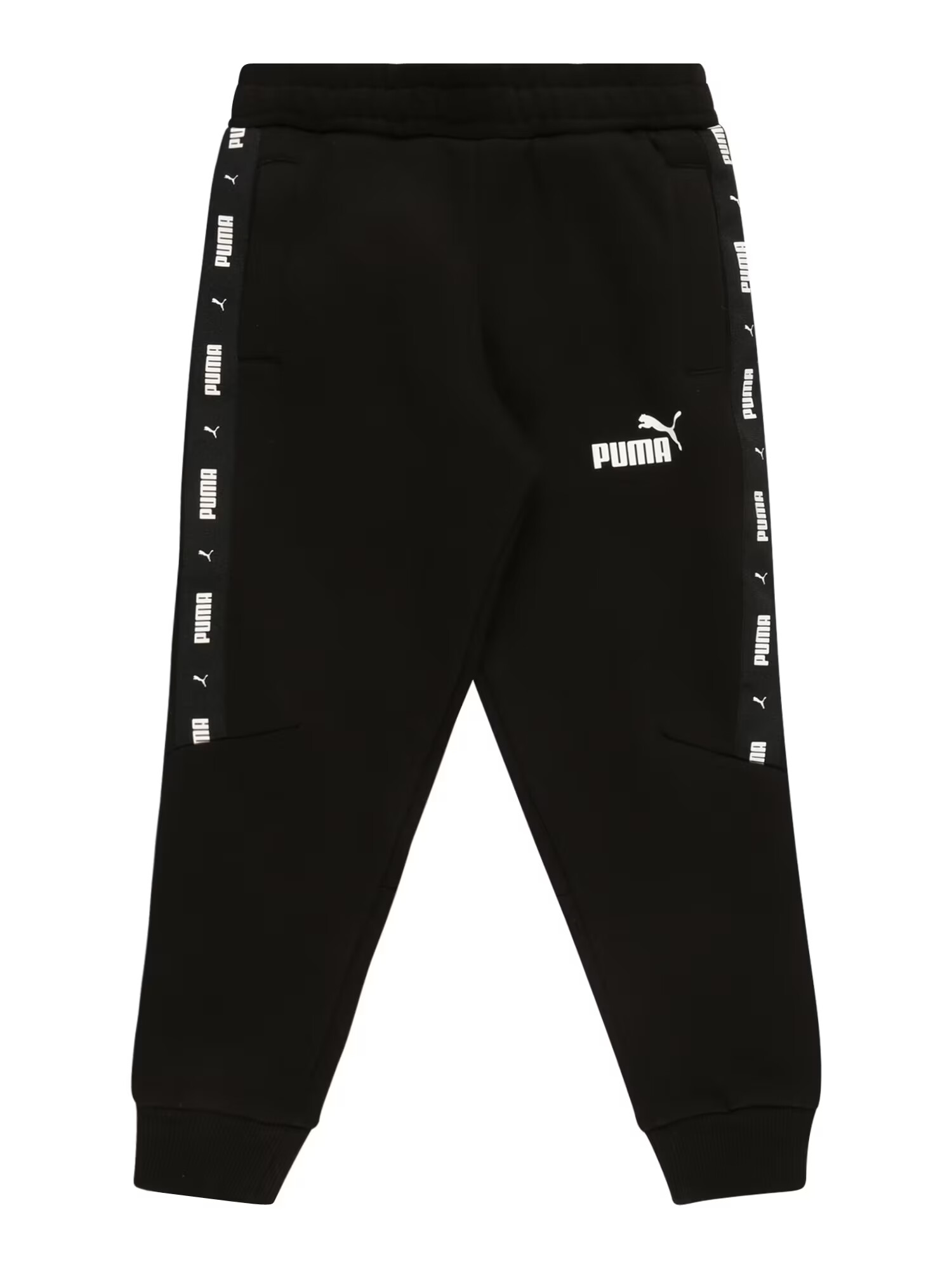 PUMA Pantaloni negru / alb - Pled.ro