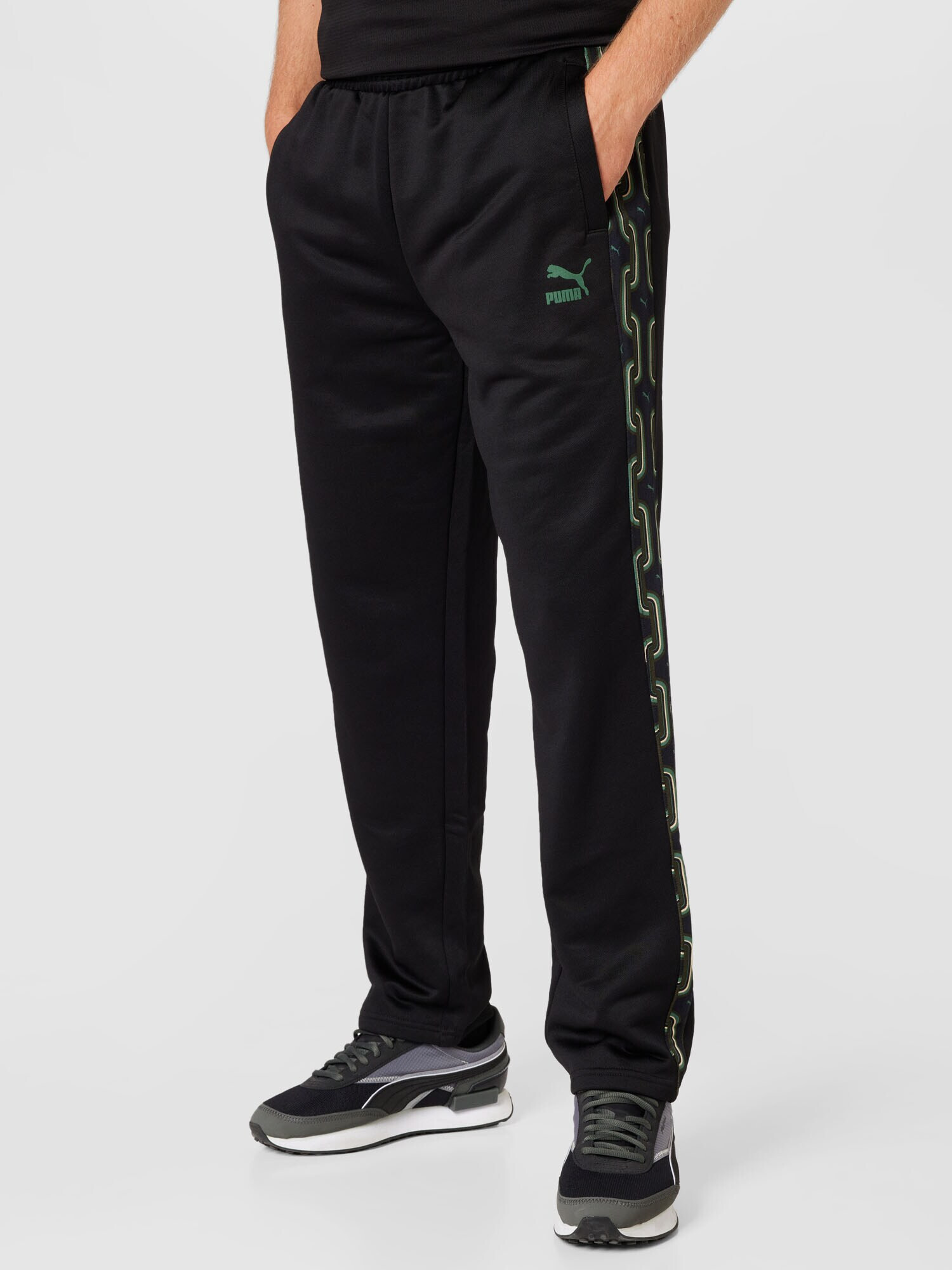 PUMA Pantaloni sport 'Psychedelic' verde / negru - Pled.ro