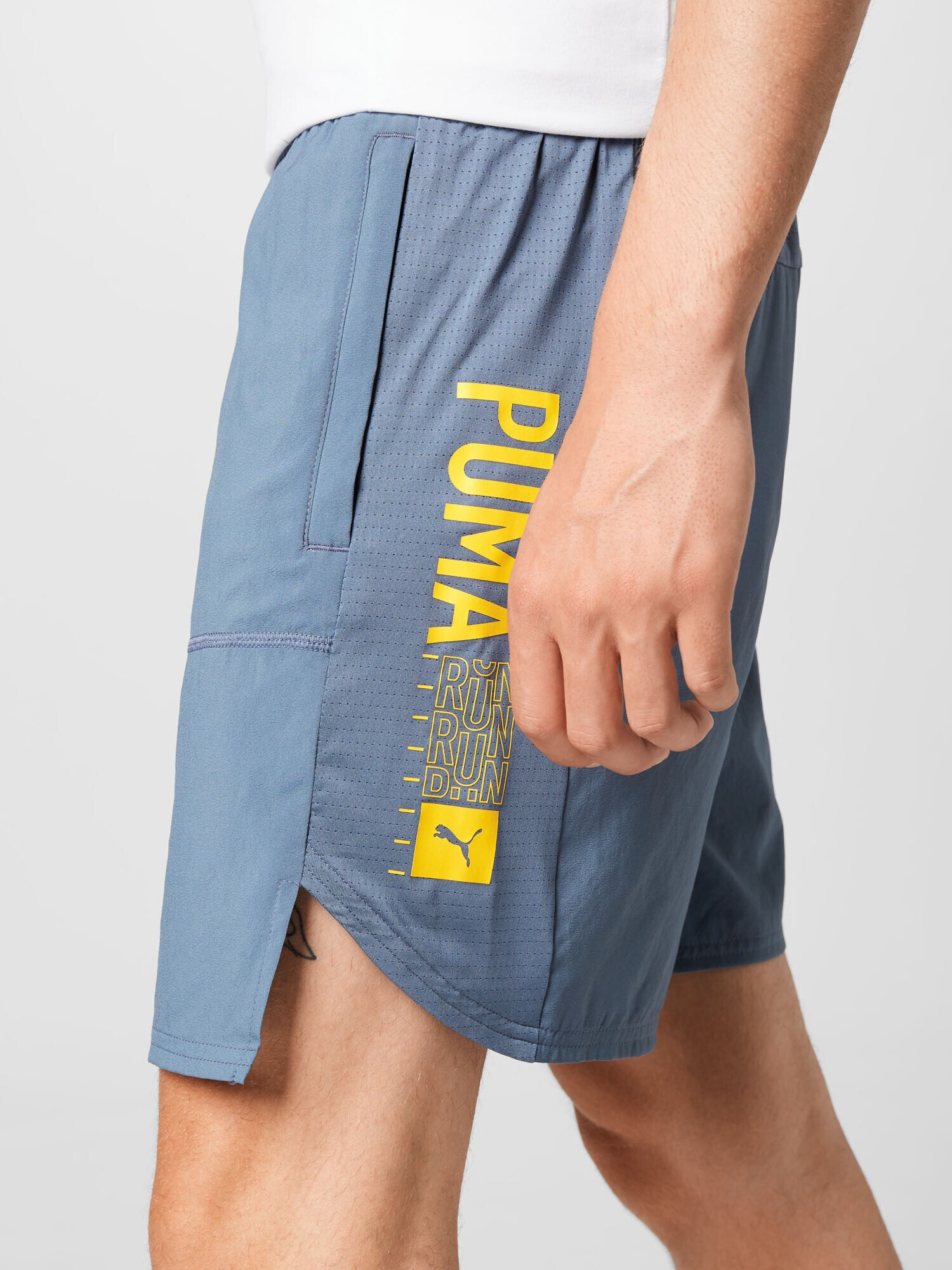 PUMA Pantaloni sport albastru fumuriu / gri închis / portocaliu - Pled.ro