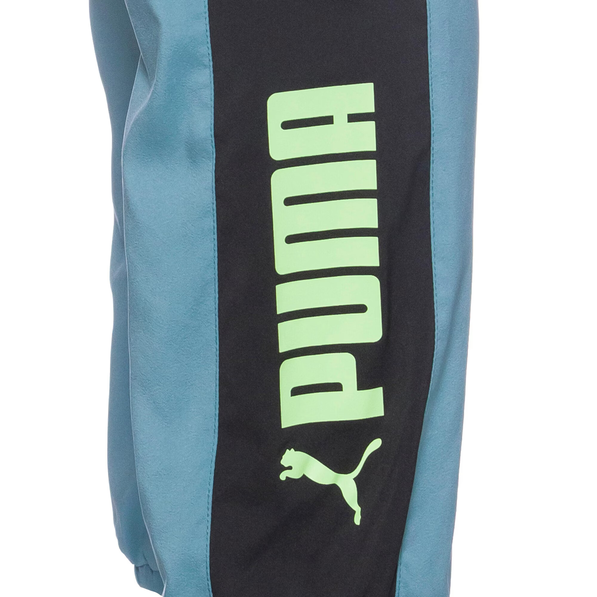 PUMA Pantaloni sport albastru fumuriu / verde limetă / negru - Pled.ro