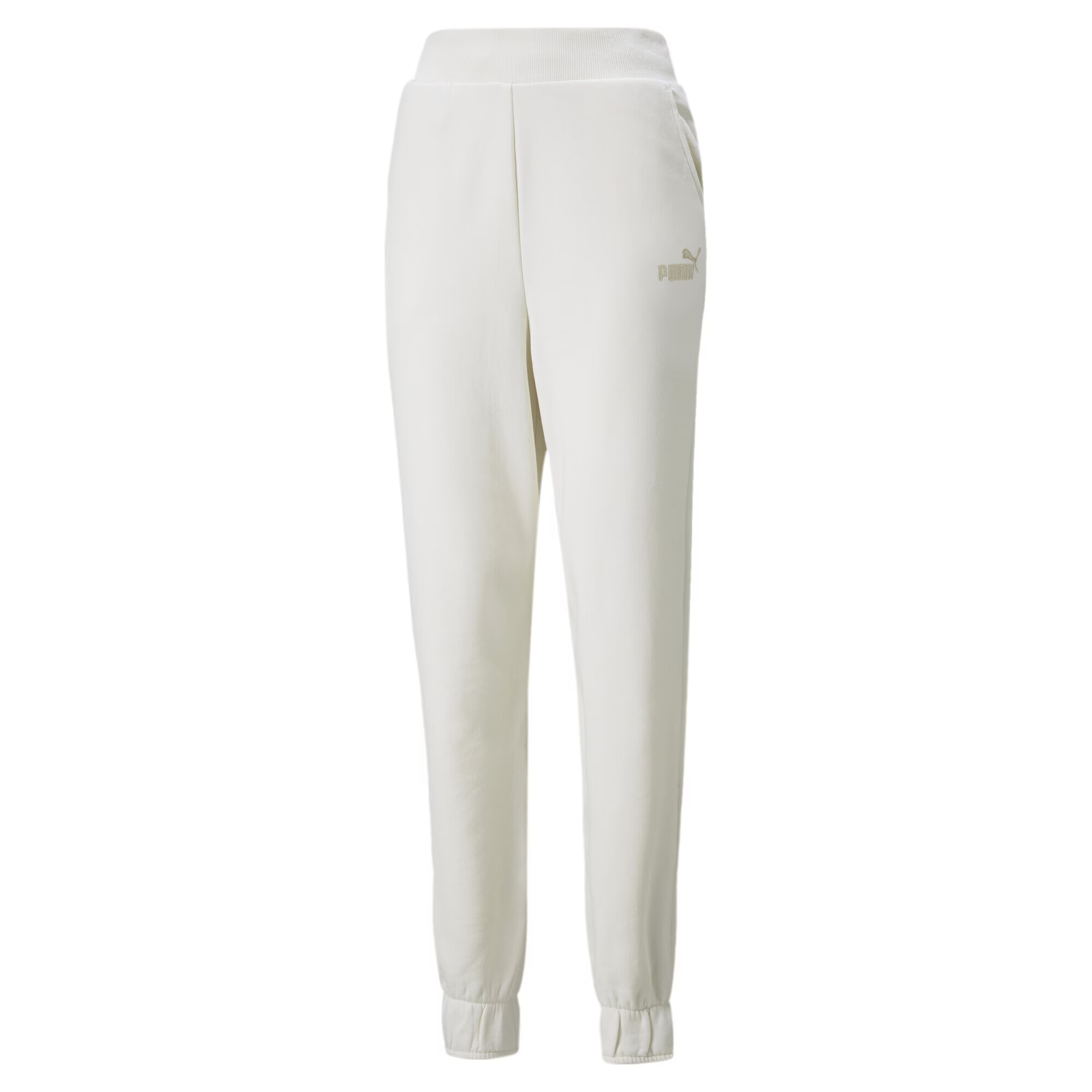 PUMA Pantaloni sport auriu / alb - Pled.ro