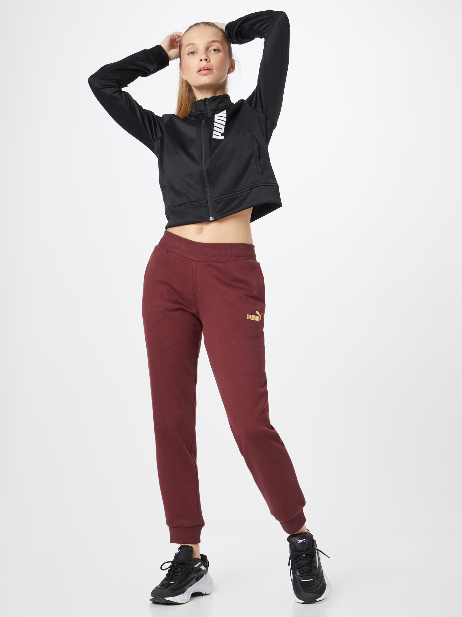 PUMA Pantaloni sport auriu / mov vânătă - Pled.ro