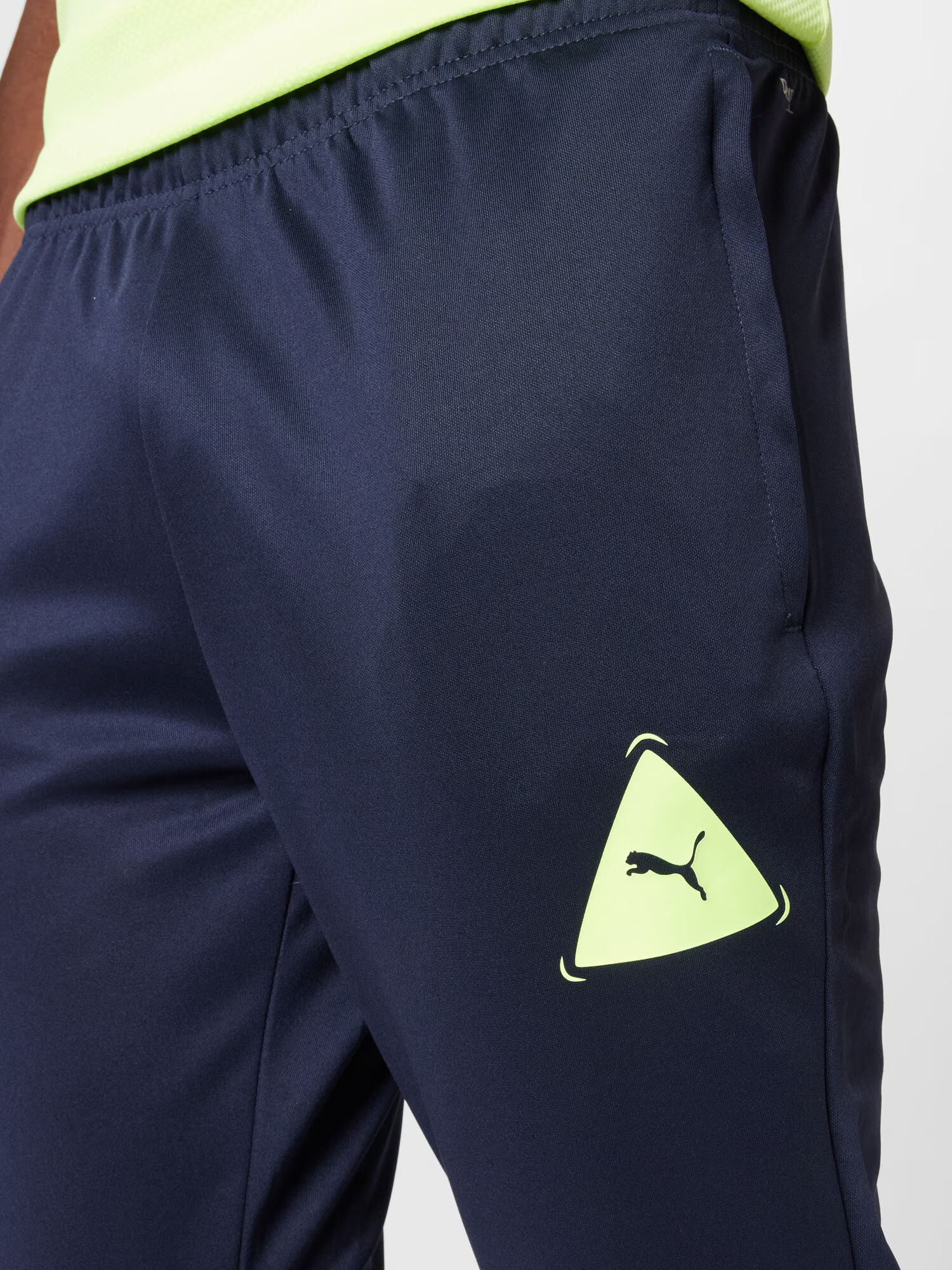 PUMA Pantaloni sport bleumarin / verde limetă - Pled.ro