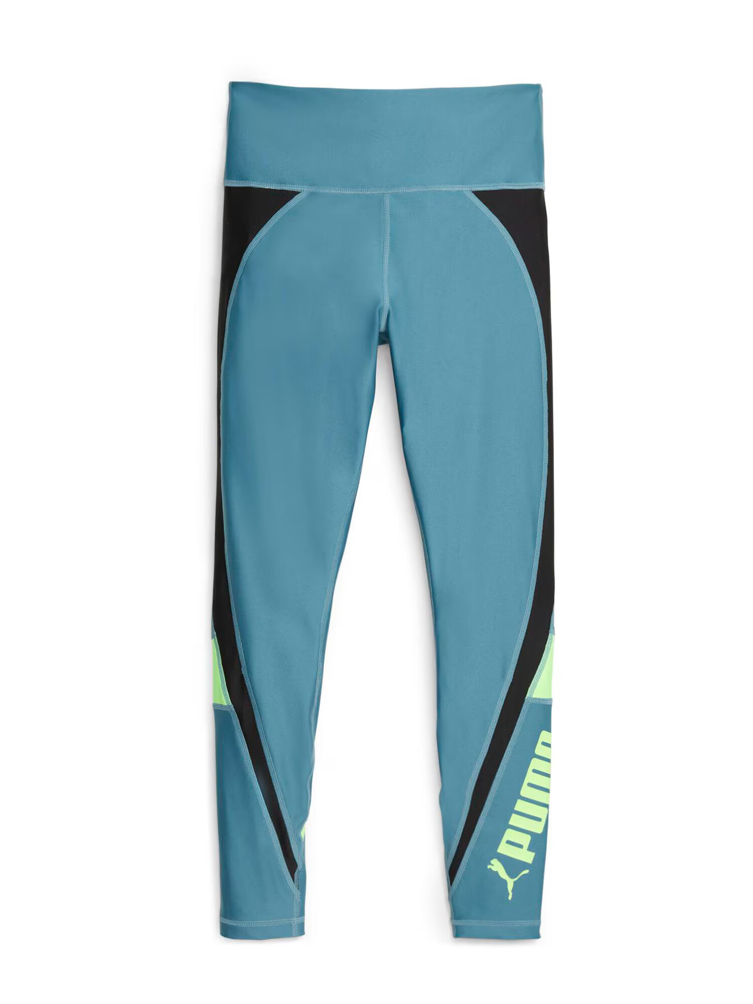 PUMA Pantaloni sport cyan / verde deschis / negru - Pled.ro