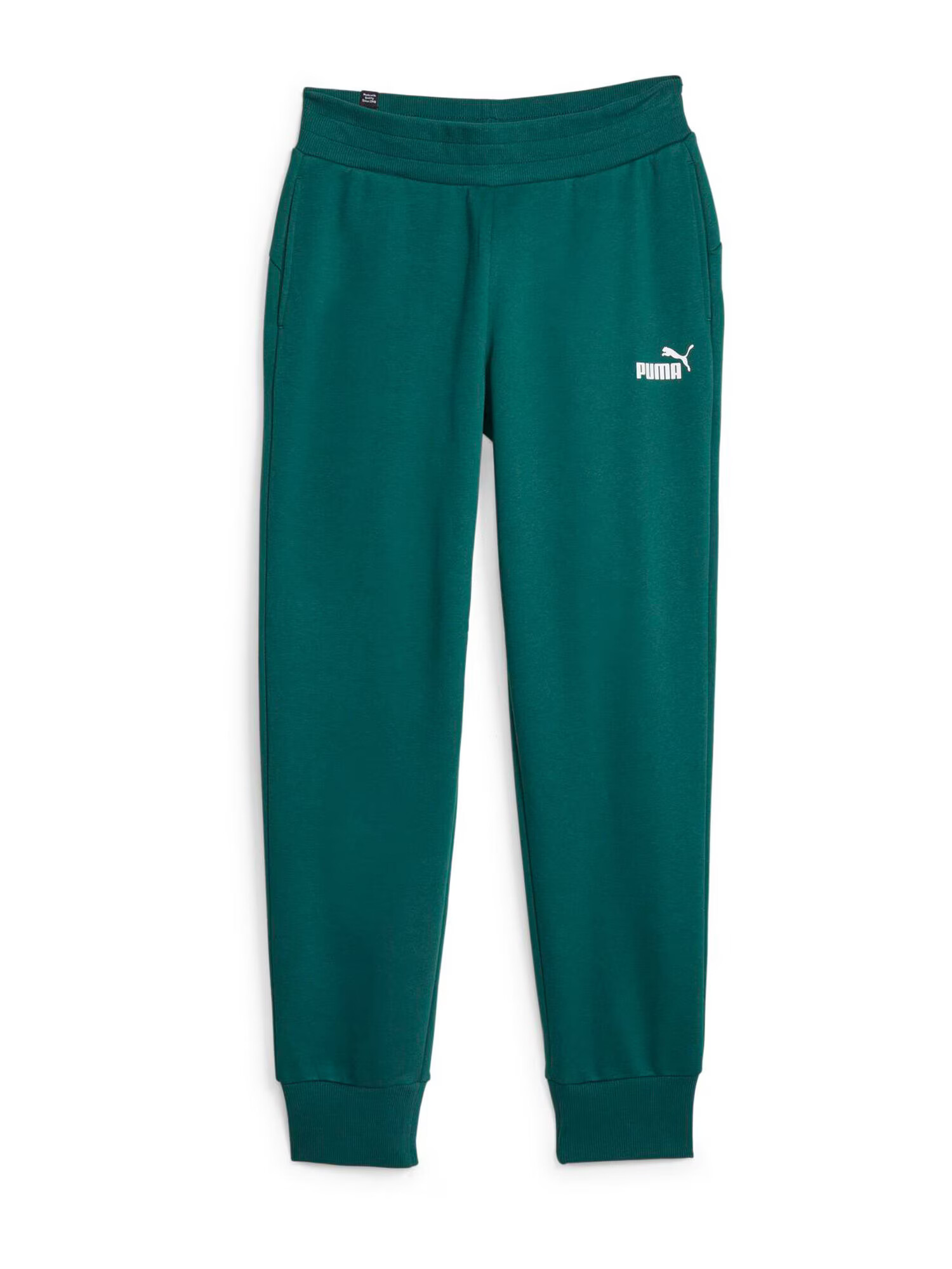 PUMA Pantaloni sport 'Essential' verde închis / alb - Pled.ro