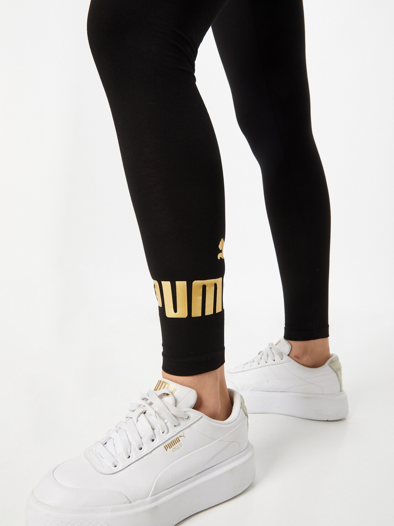 PUMA Pantaloni sport galben auriu / negru - Pled.ro