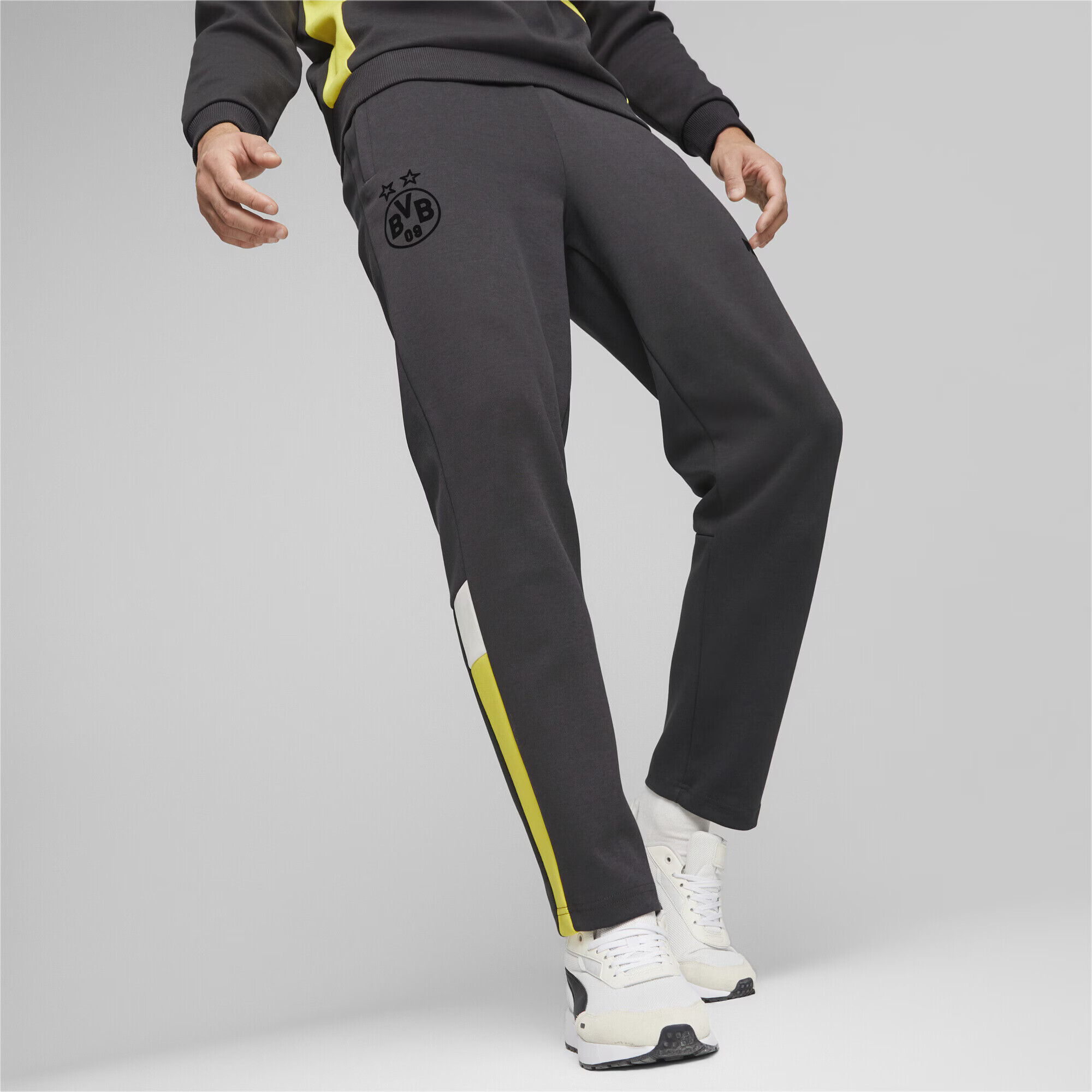 PUMA Pantaloni sport galben / gri grafit / negru / alb - Pled.ro