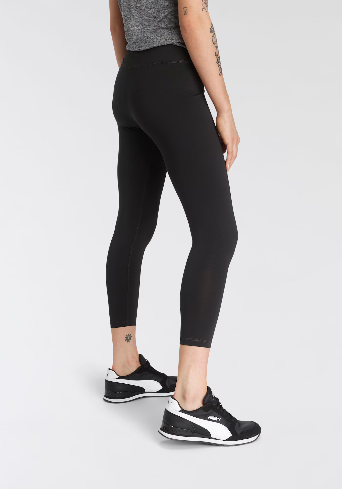 PUMA Pantaloni sport gri deschis / negru - Pled.ro