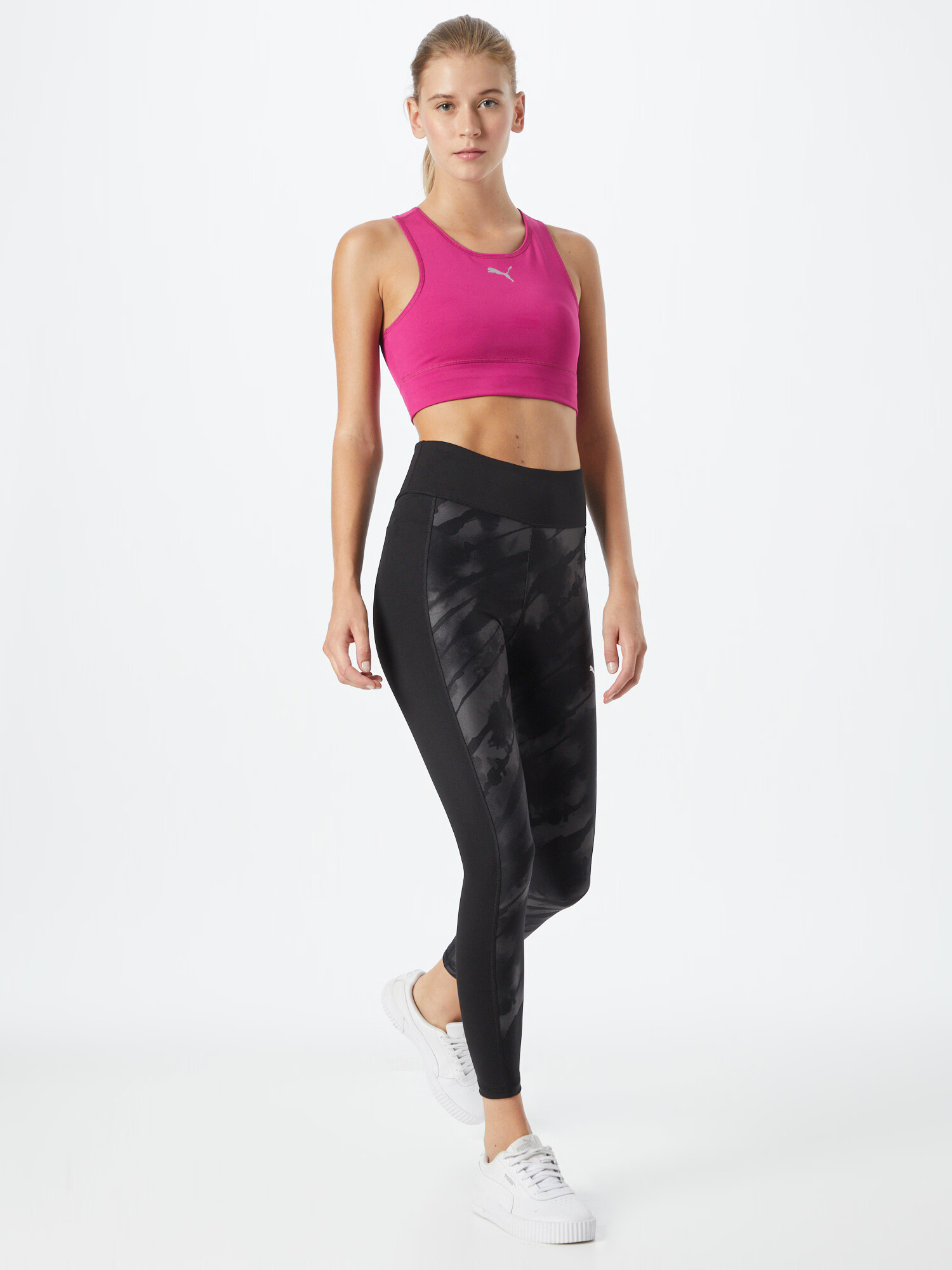 PUMA Pantaloni sport gri fumuriu / negru / alb - Pled.ro