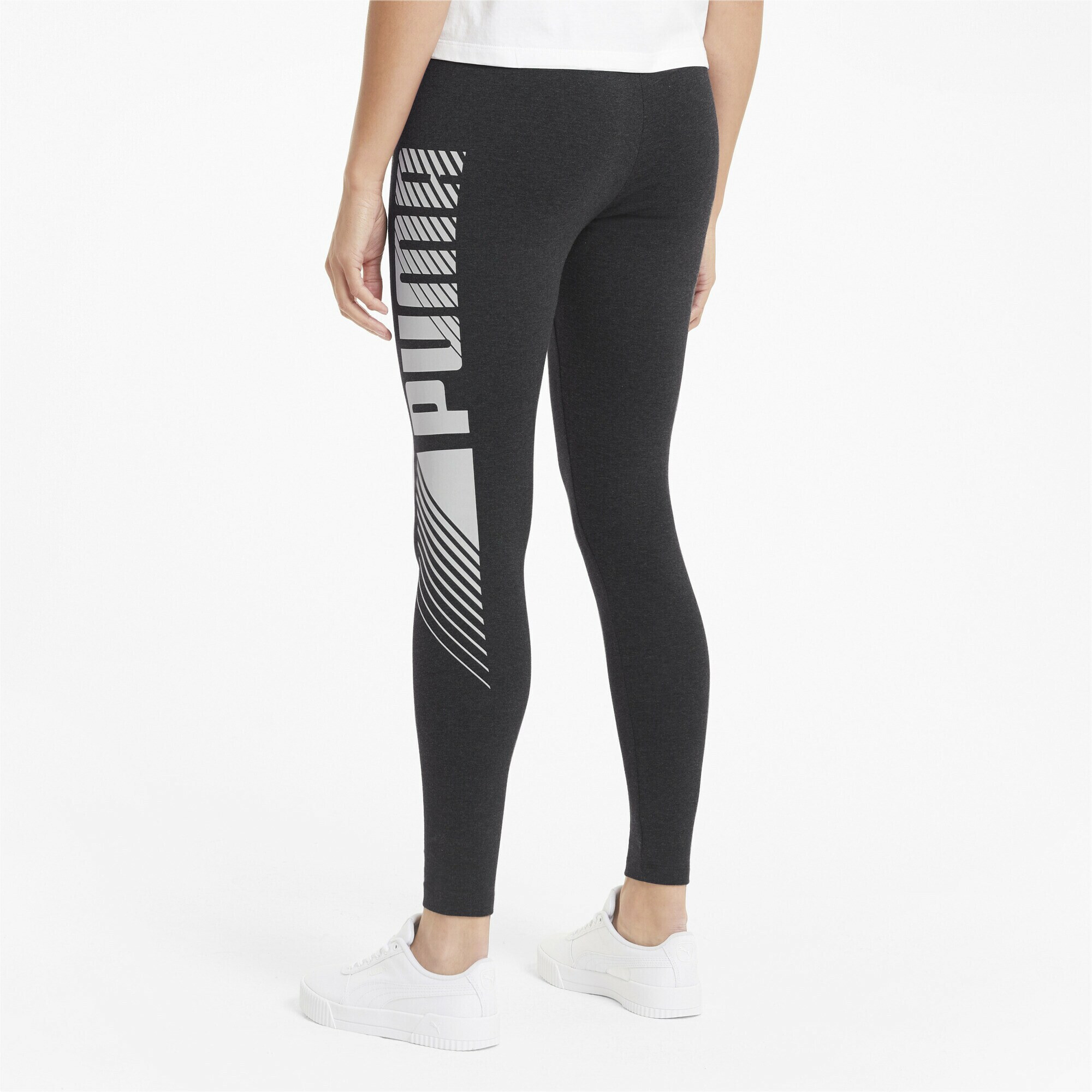 PUMA Pantaloni sport gri închis / alb - Pled.ro