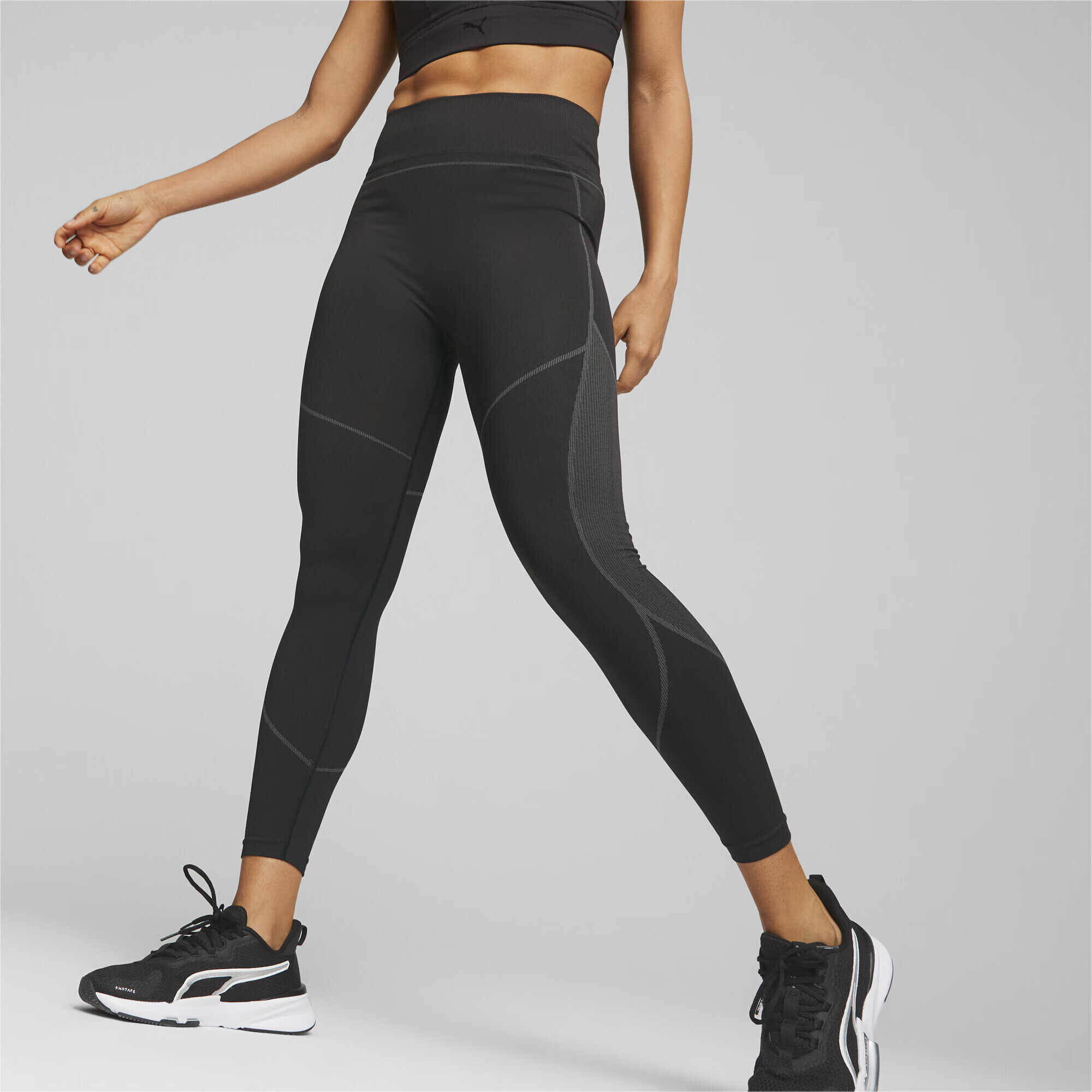 PUMA Pantaloni sport gri închis / negru - Pled.ro