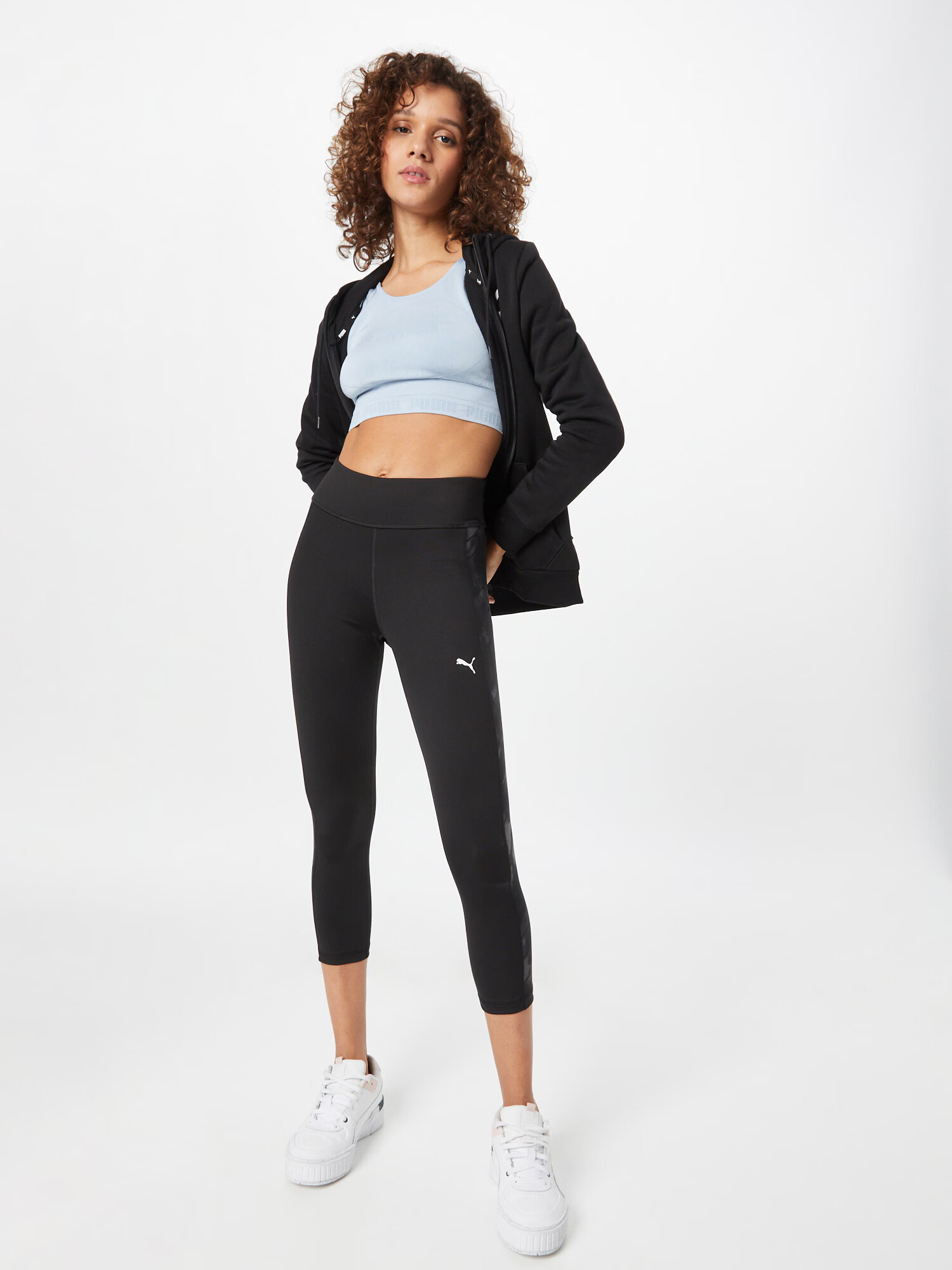 PUMA Pantaloni sport gri închis / negru / alb - Pled.ro