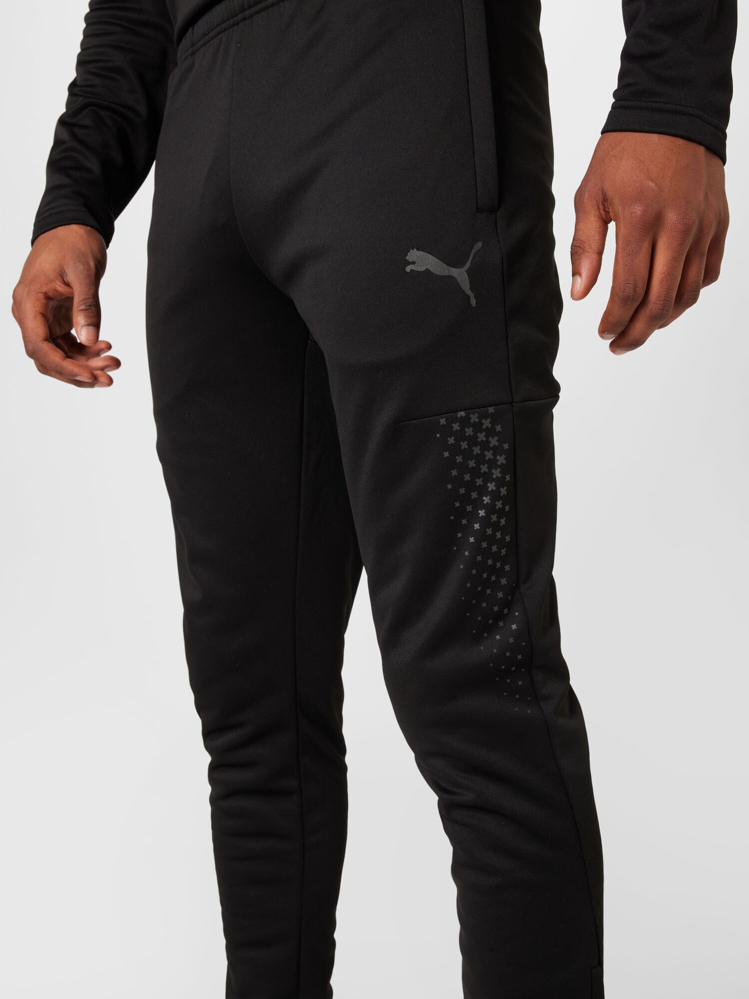 PUMA Pantaloni sport gri / negru - Pled.ro