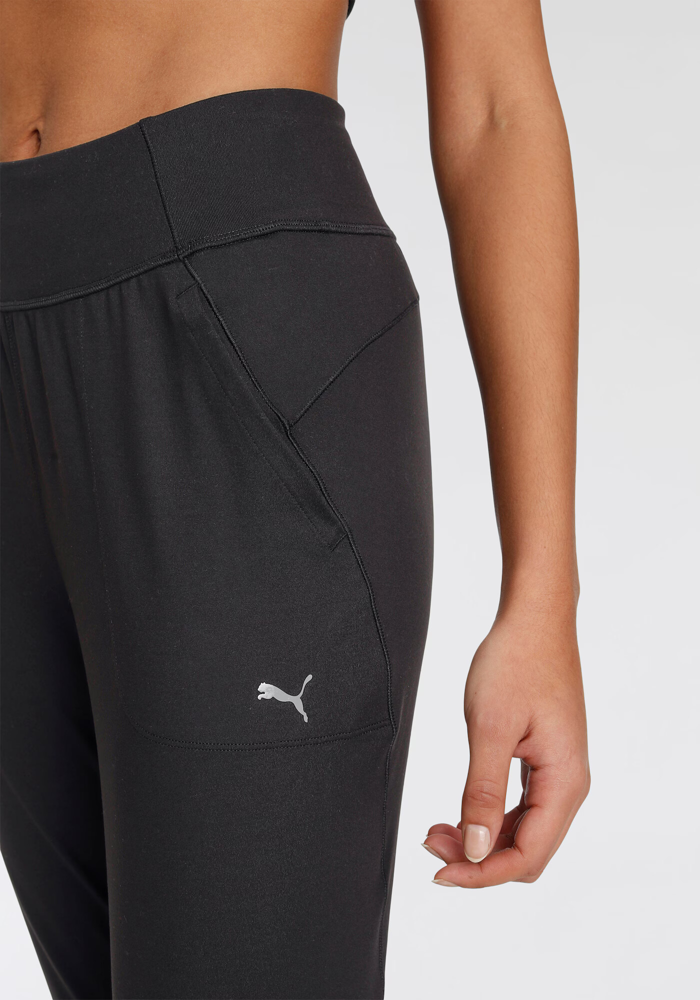 PUMA Pantaloni sport gri / negru - Pled.ro