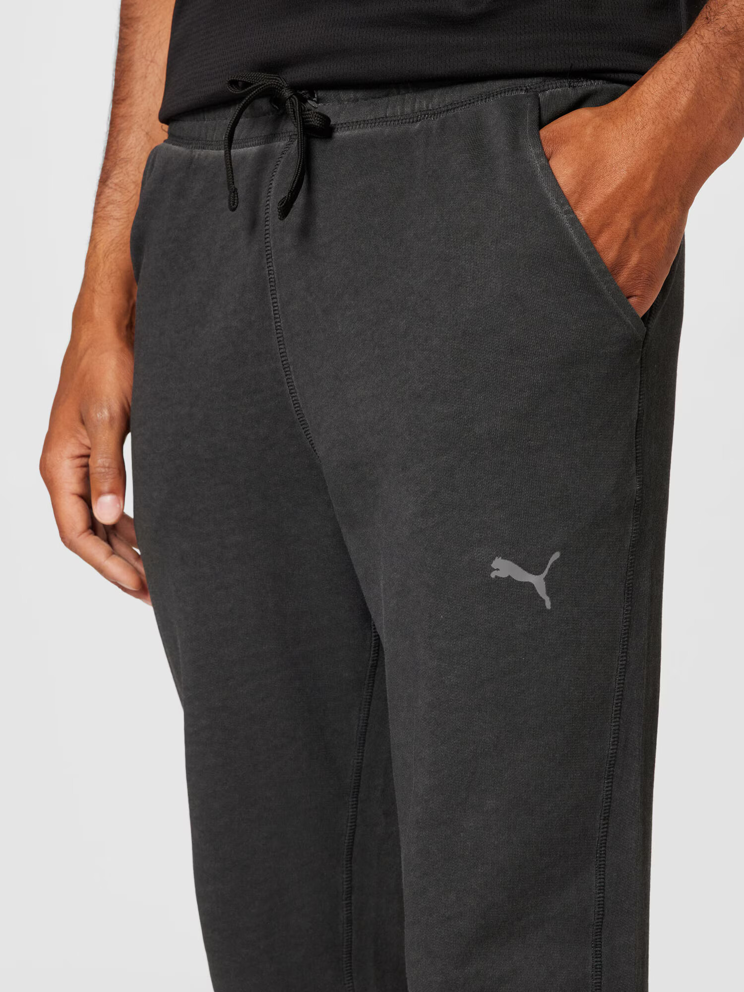 PUMA Pantaloni sport gri / negru - Pled.ro