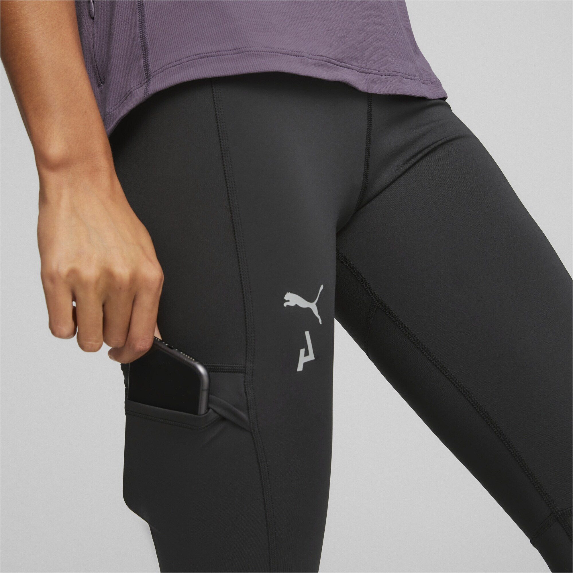 PUMA Pantaloni sport gri / negru - Pled.ro