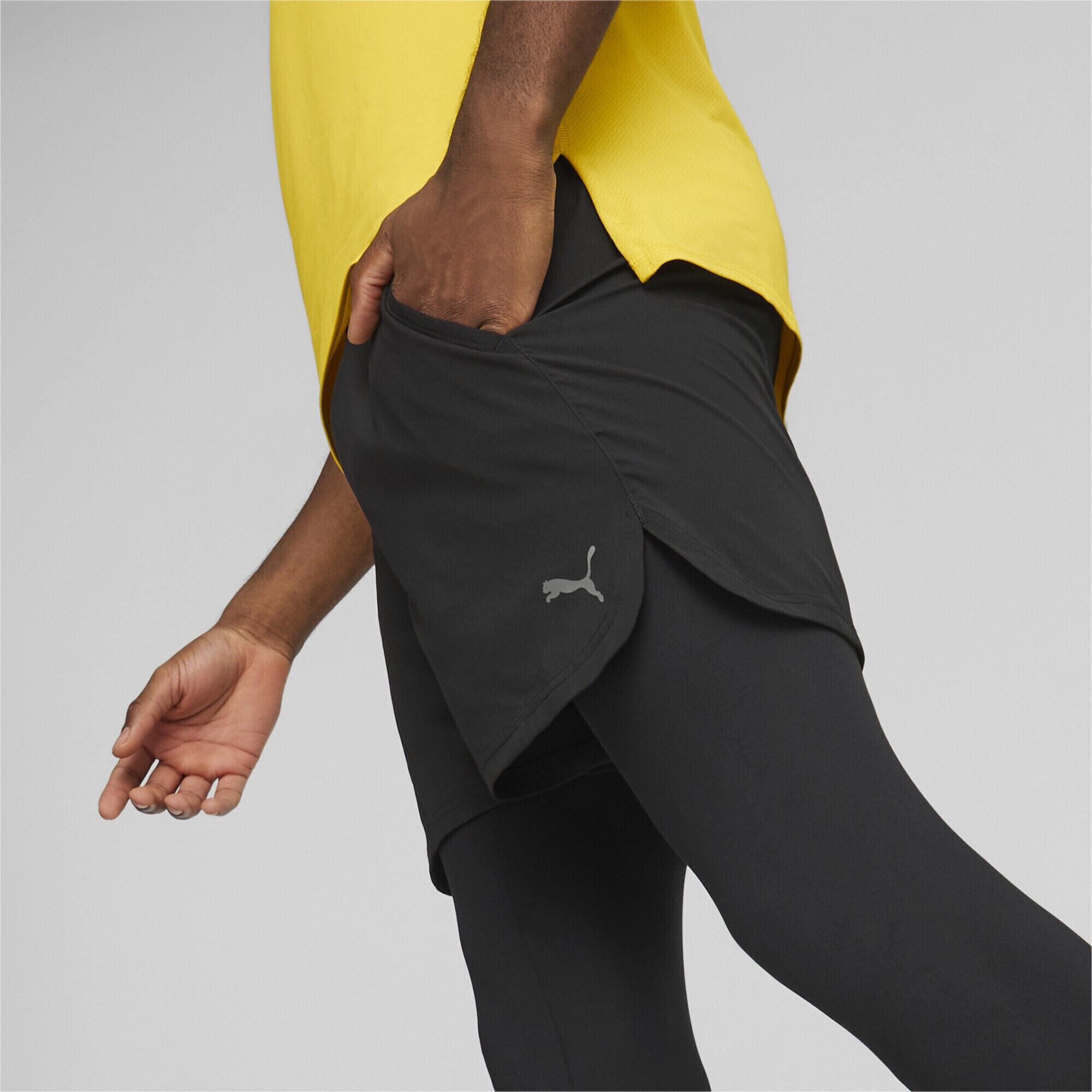 PUMA Pantaloni sport gri / negru - Pled.ro