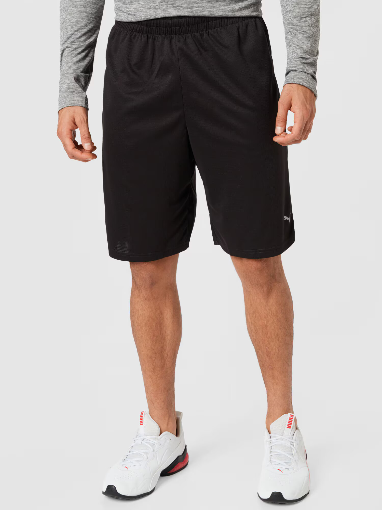 PUMA Pantaloni sport gri / negru - Pled.ro