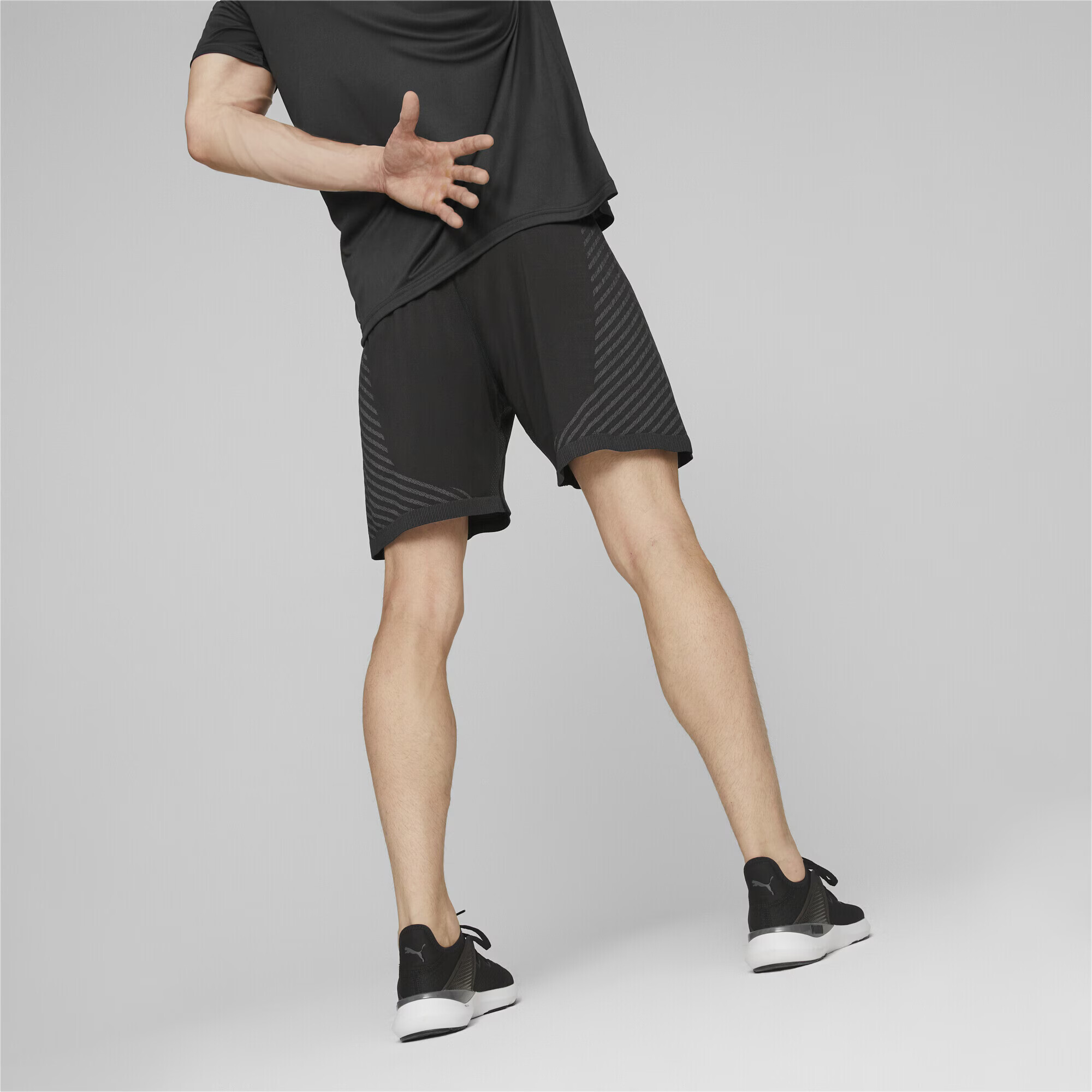 PUMA Pantaloni sport gri închis / negru / alb - Pled.ro