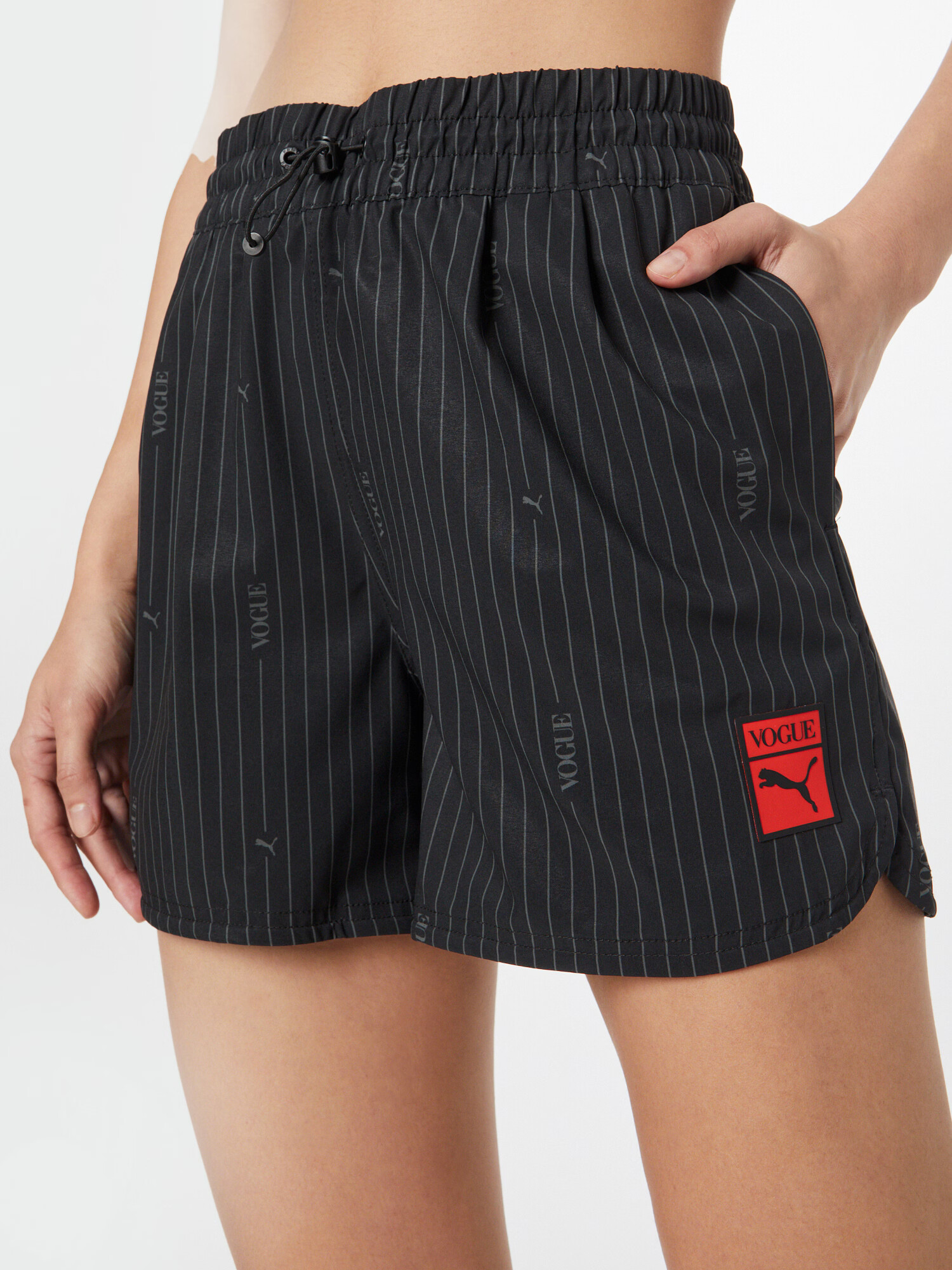 PUMA Pantaloni sport gri / roșu / negru - Pled.ro