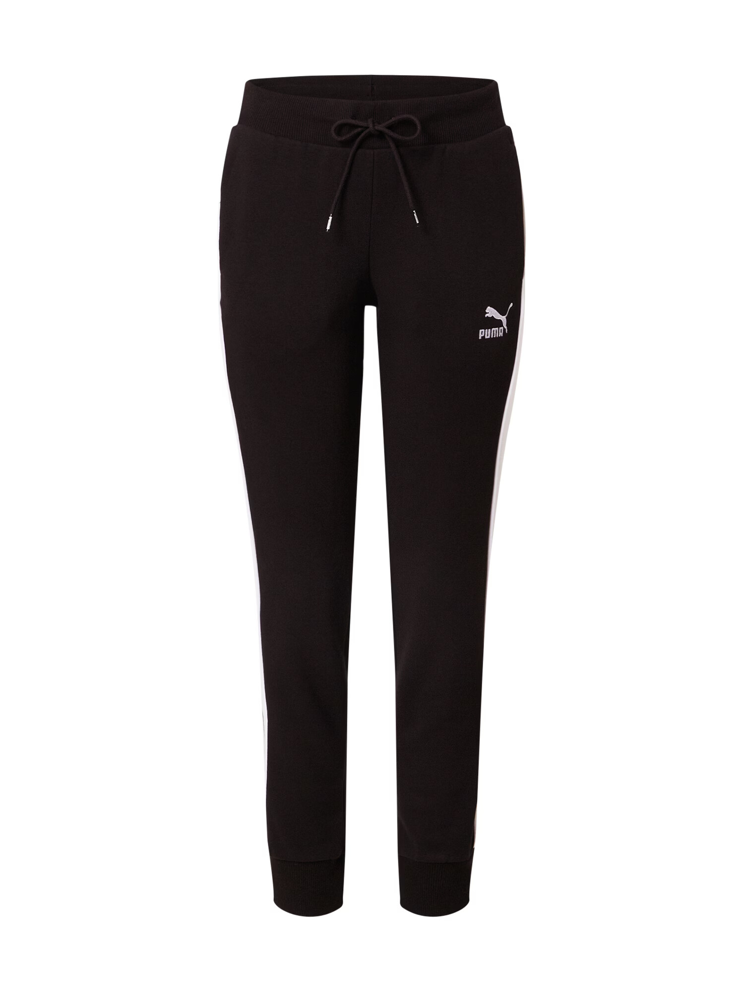 PUMA Pantaloni sport 'Iconic T7' negru / alb - Pled.ro