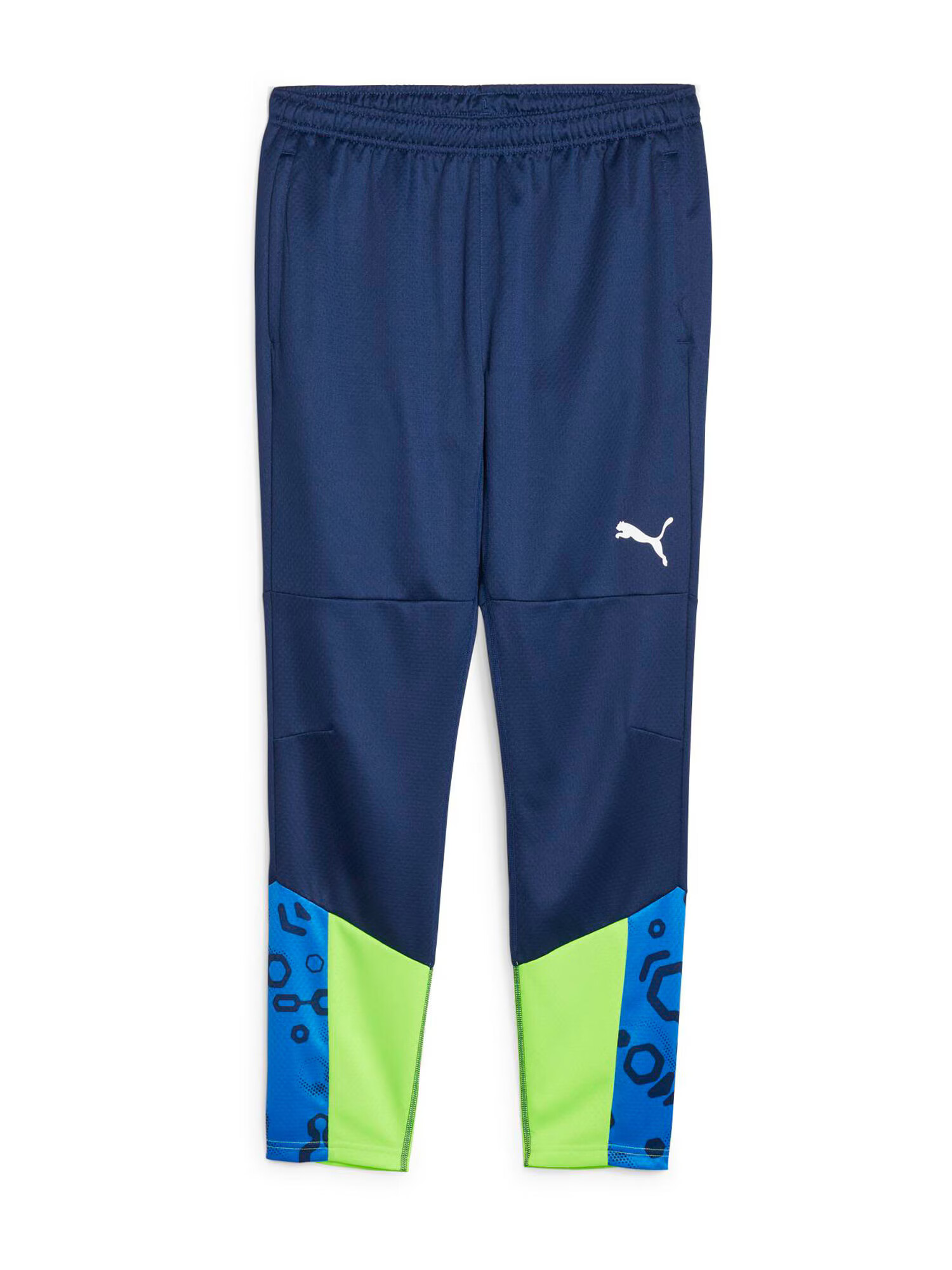 PUMA Pantaloni sport 'IndividualCUP' albastru / bleumarin / verde neon / alb - Pled.ro