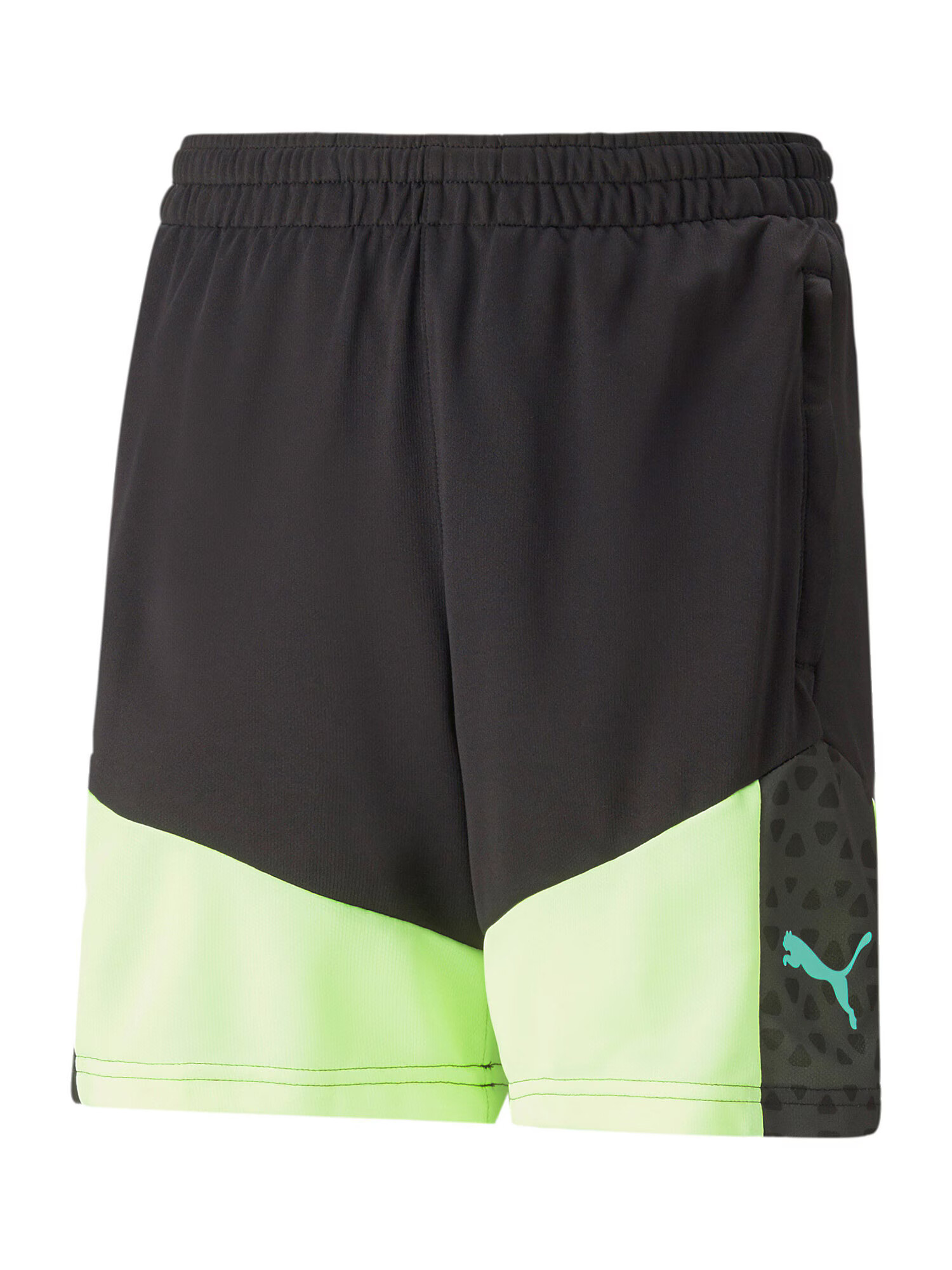 PUMA Pantaloni sport 'IndividualCup' galben neon / verde jad / negru - Pled.ro