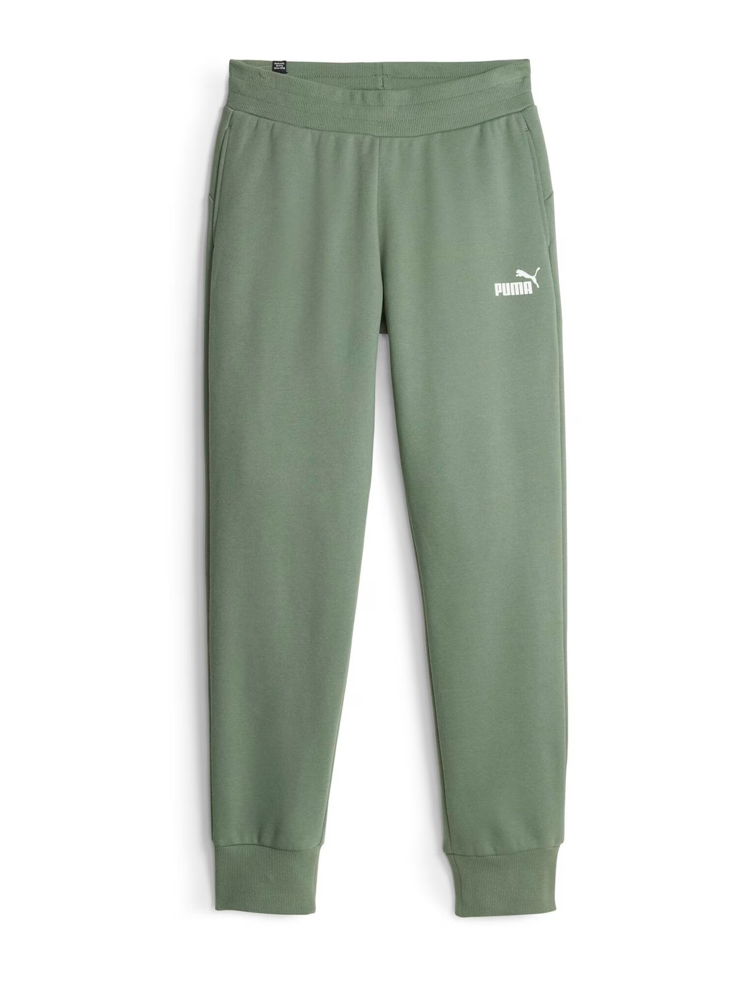 PUMA Pantaloni sport 'Essentials' kaki / alb - Pled.ro