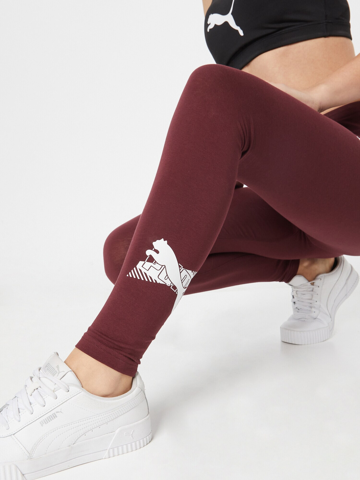 PUMA Pantaloni sport mov mură / alb - Pled.ro