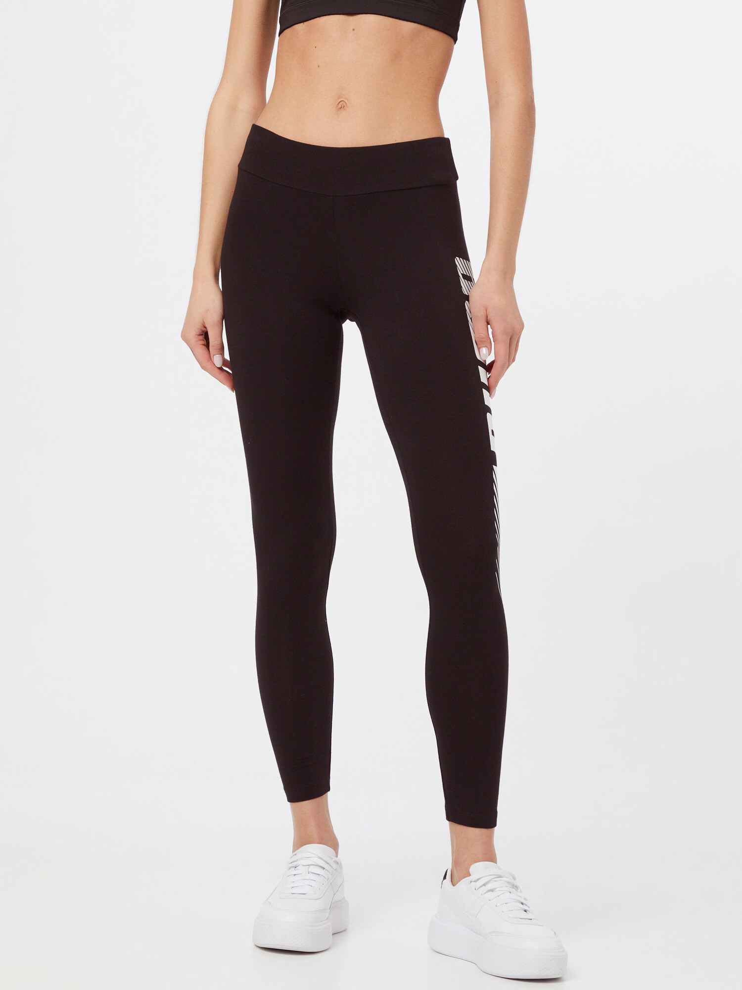 PUMA Pantaloni sport negru / alb - Pled.ro