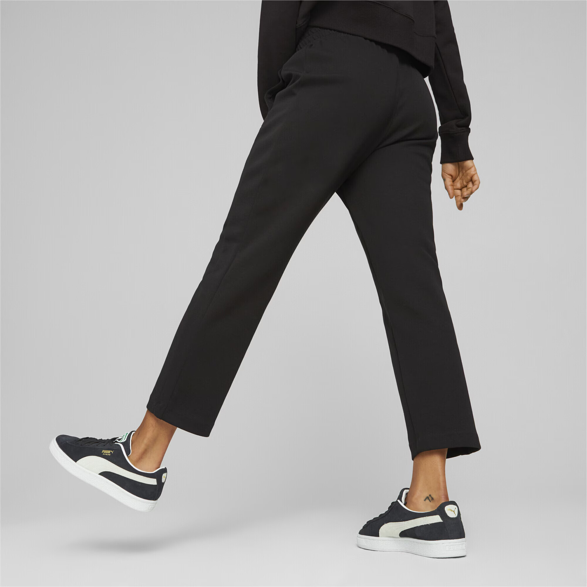 PUMA Pantaloni sport negru / alb - Pled.ro