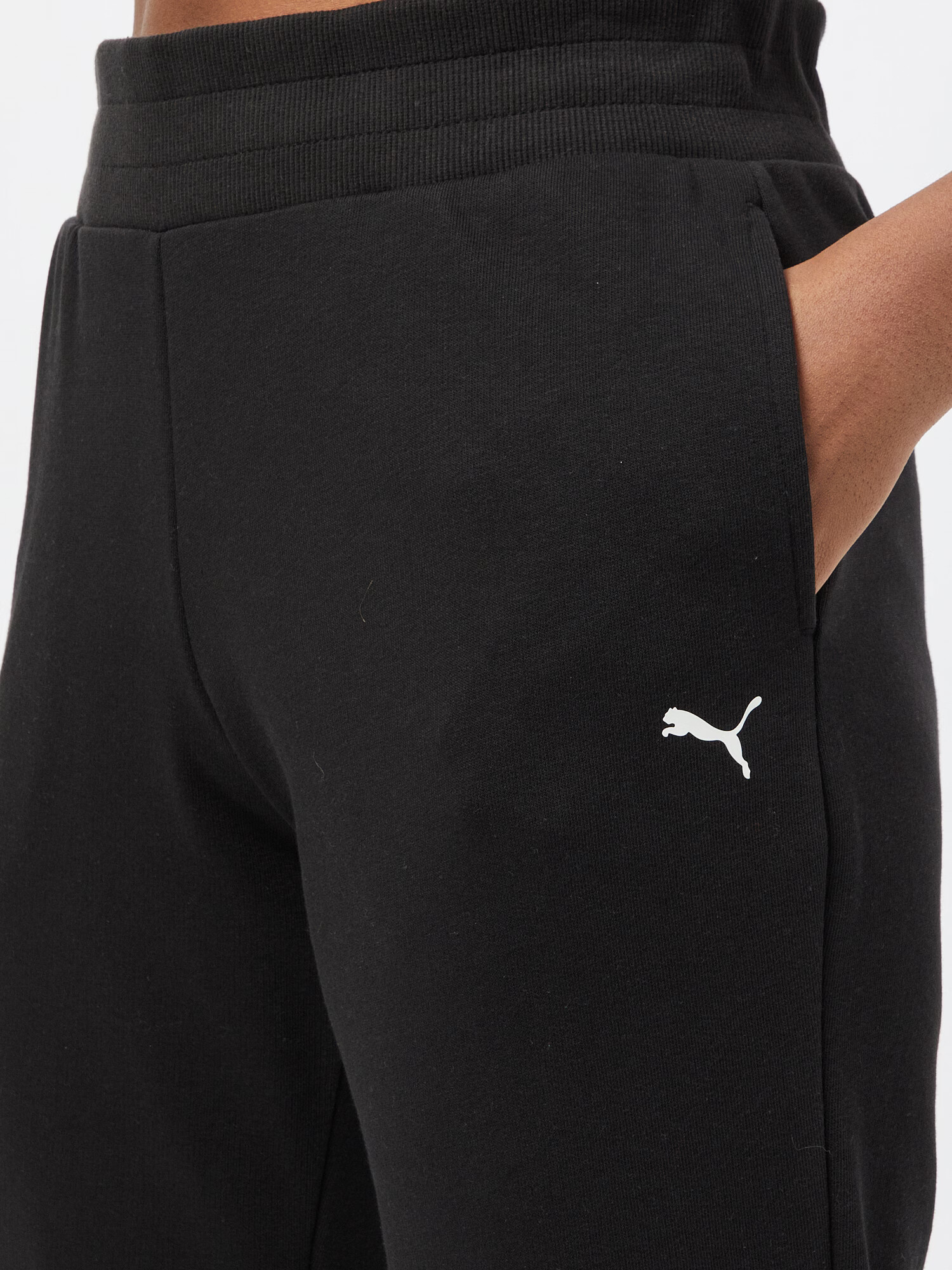 PUMA Pantaloni sport negru / alb - Pled.ro