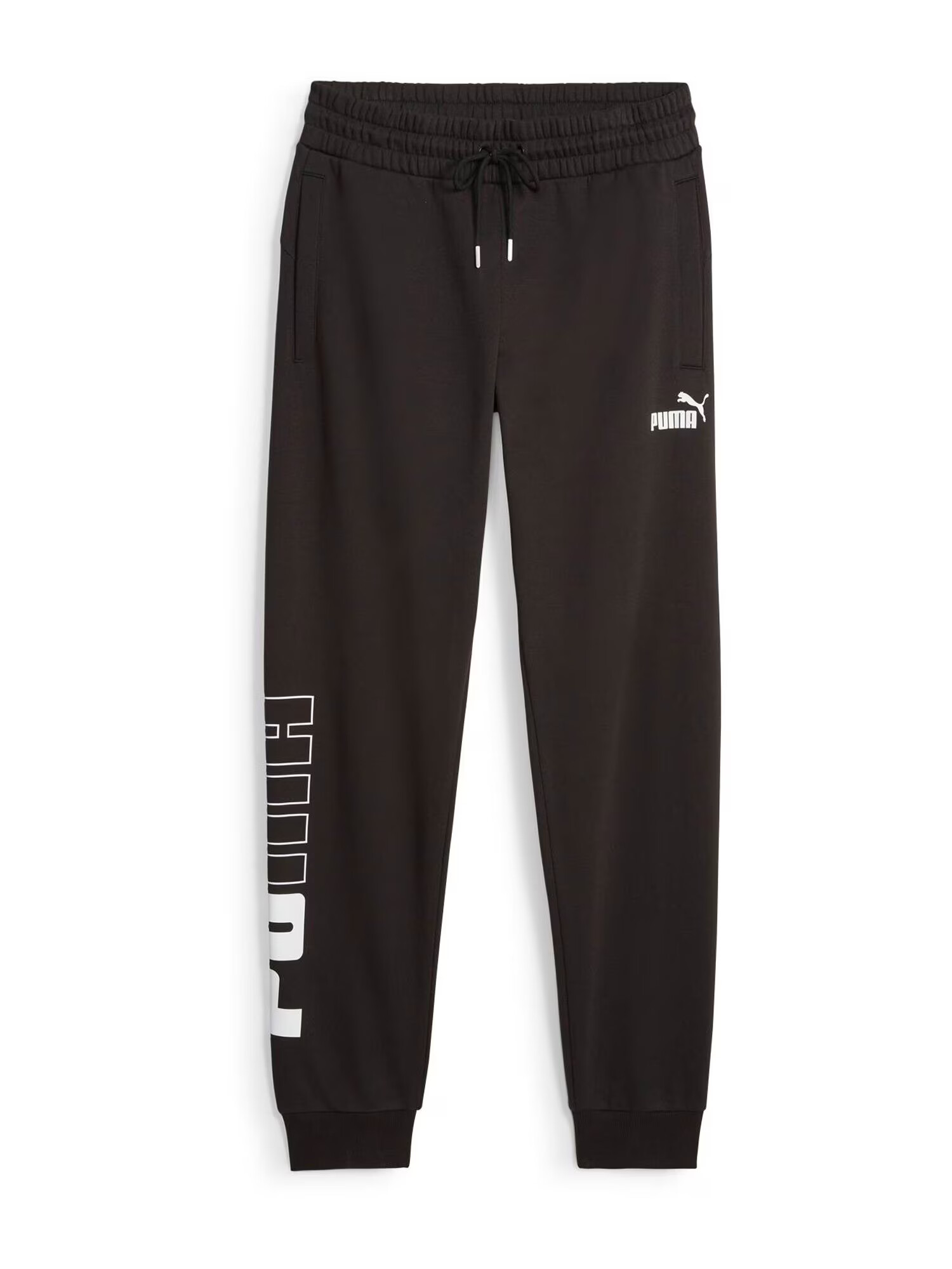 PUMA Pantaloni sport negru / alb - Pled.ro