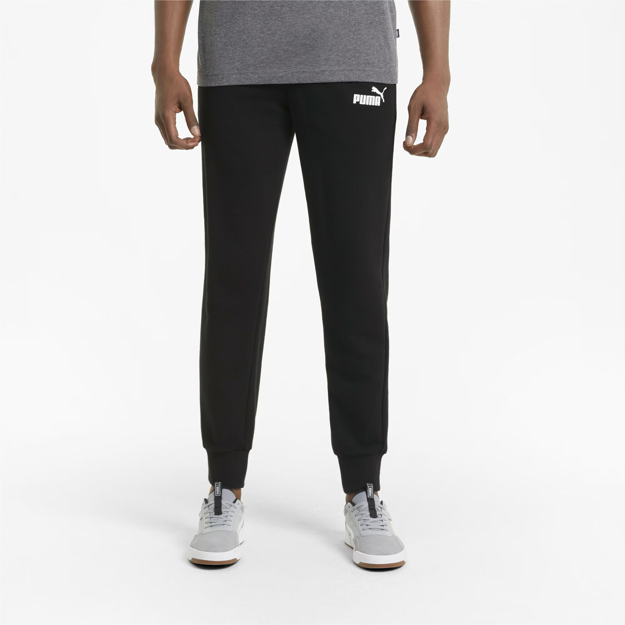 PUMA Pantaloni sport negru / alb - Pled.ro