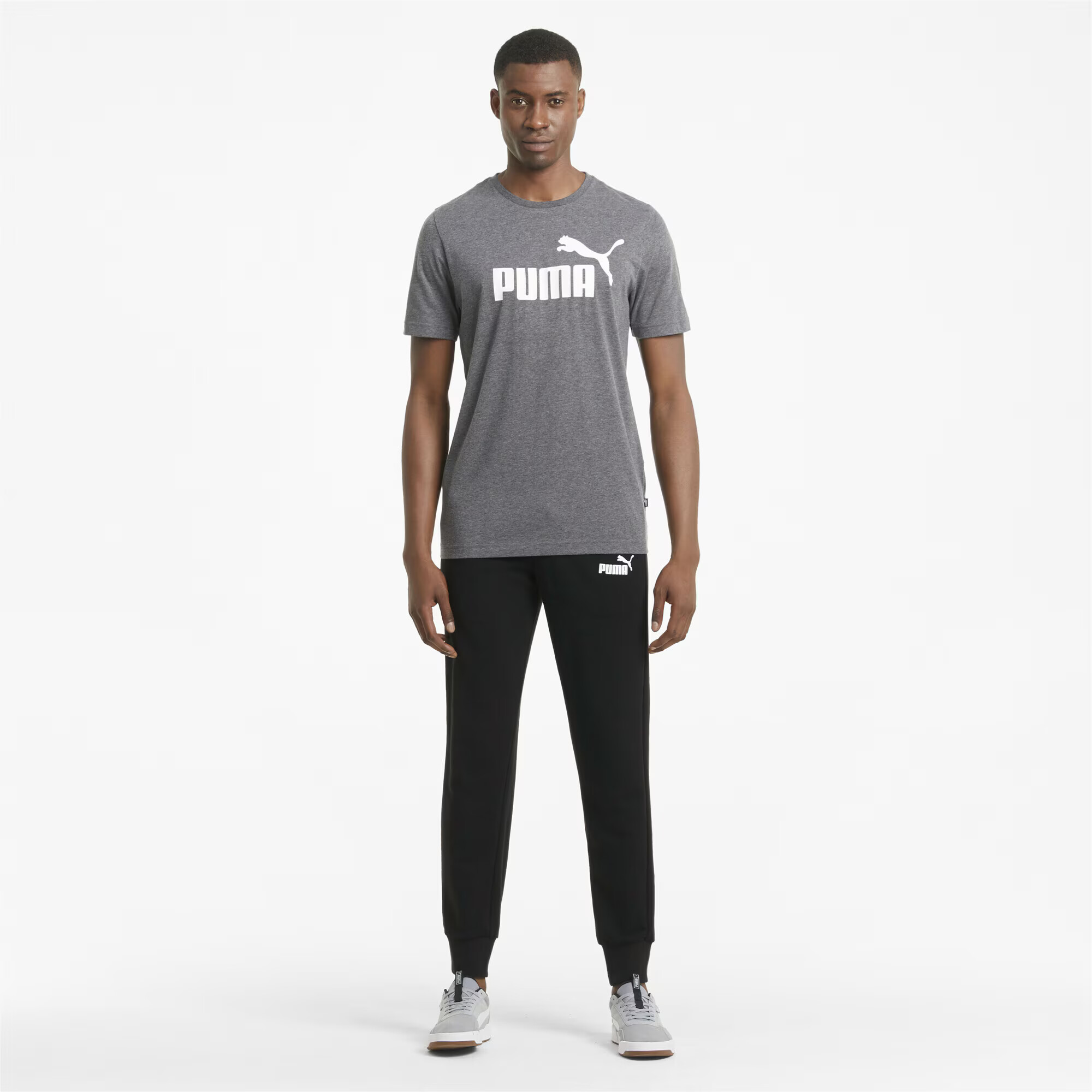 PUMA Pantaloni sport negru / alb - Pled.ro