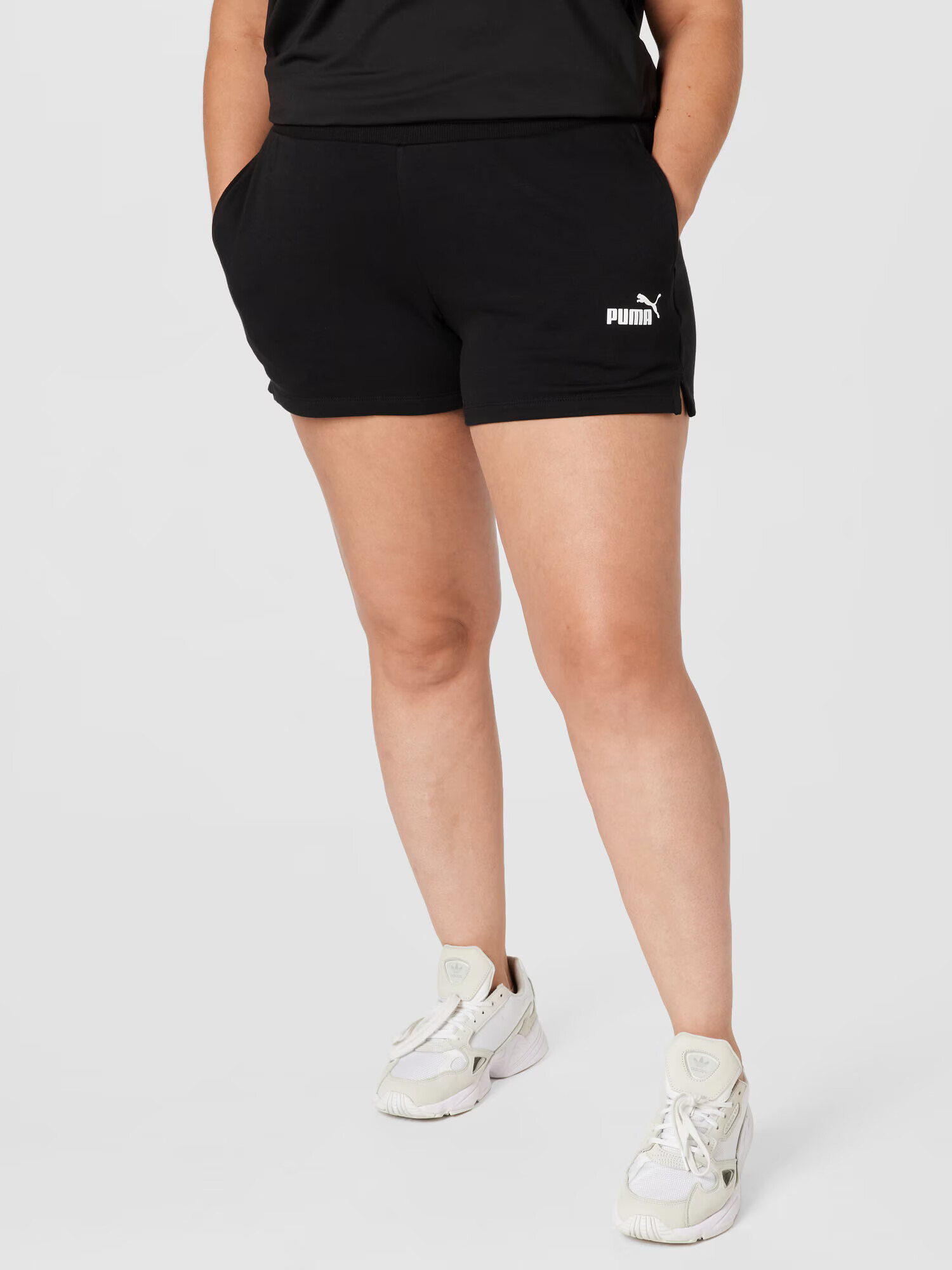 PUMA Pantaloni sport negru / alb - Pled.ro