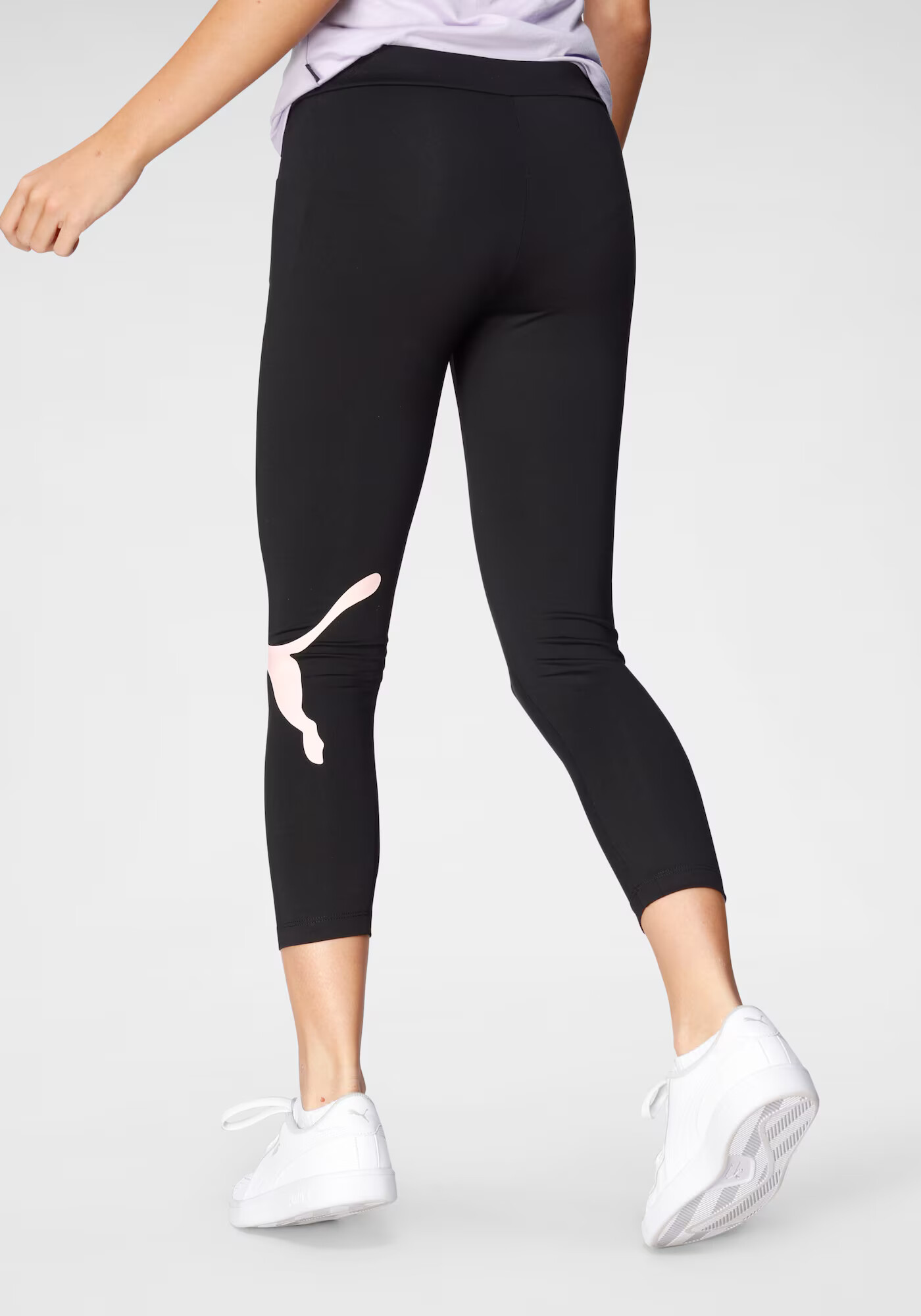 PUMA Pantaloni sport negru / alb - Pled.ro