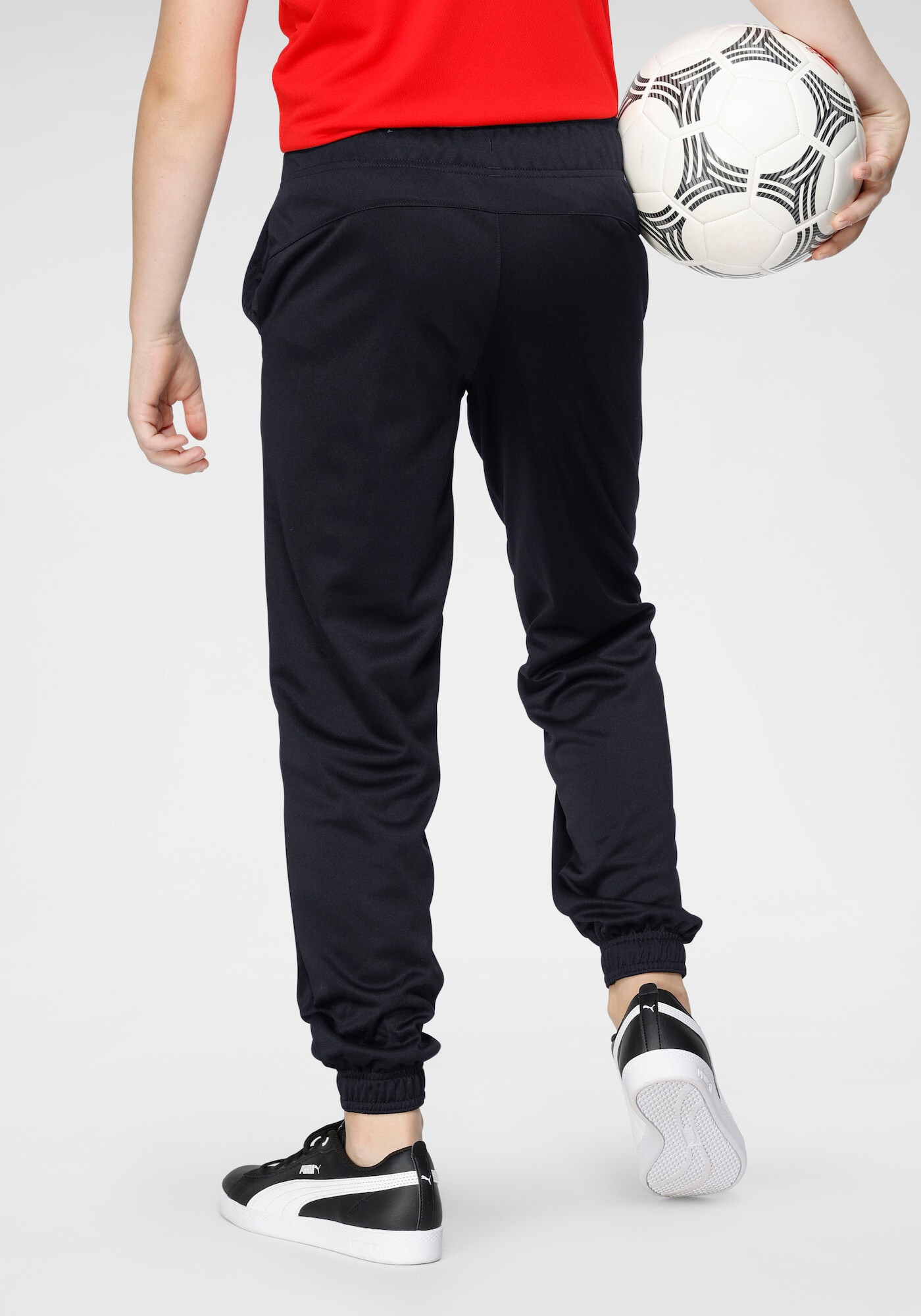 PUMA Pantaloni sport negru / alb - Pled.ro