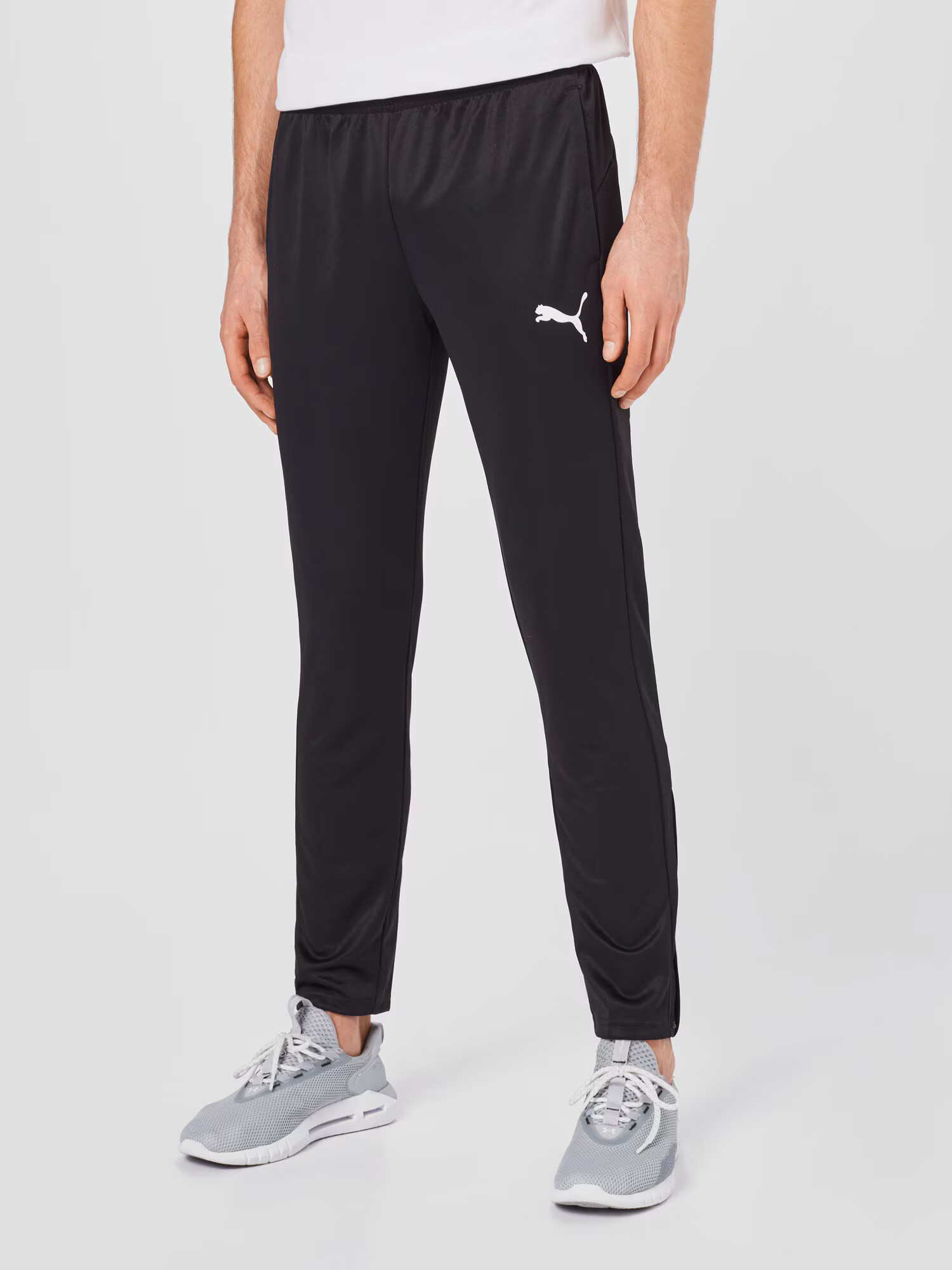 PUMA Pantaloni sport negru / alb - Pled.ro