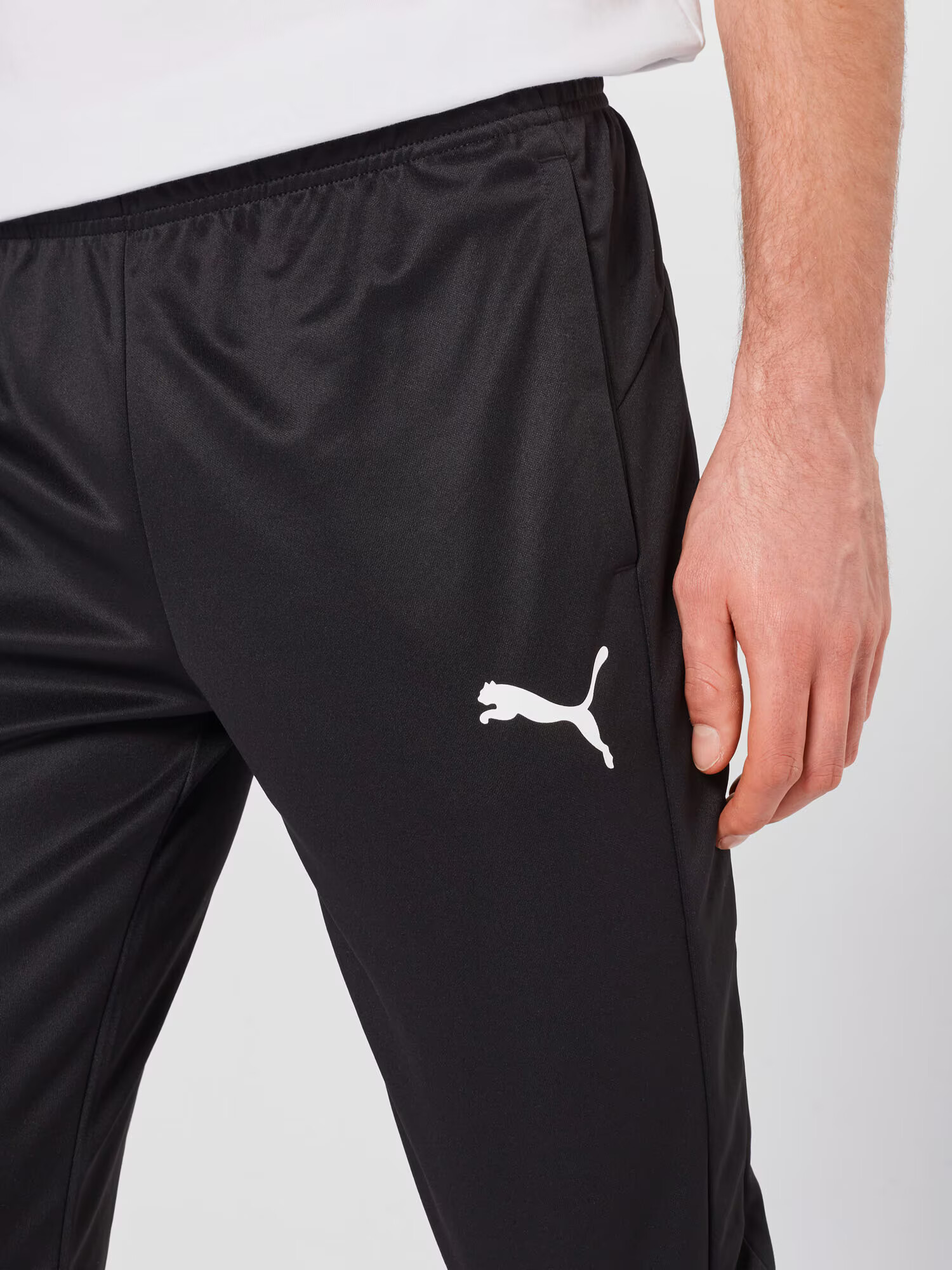 PUMA Pantaloni sport negru / alb - Pled.ro