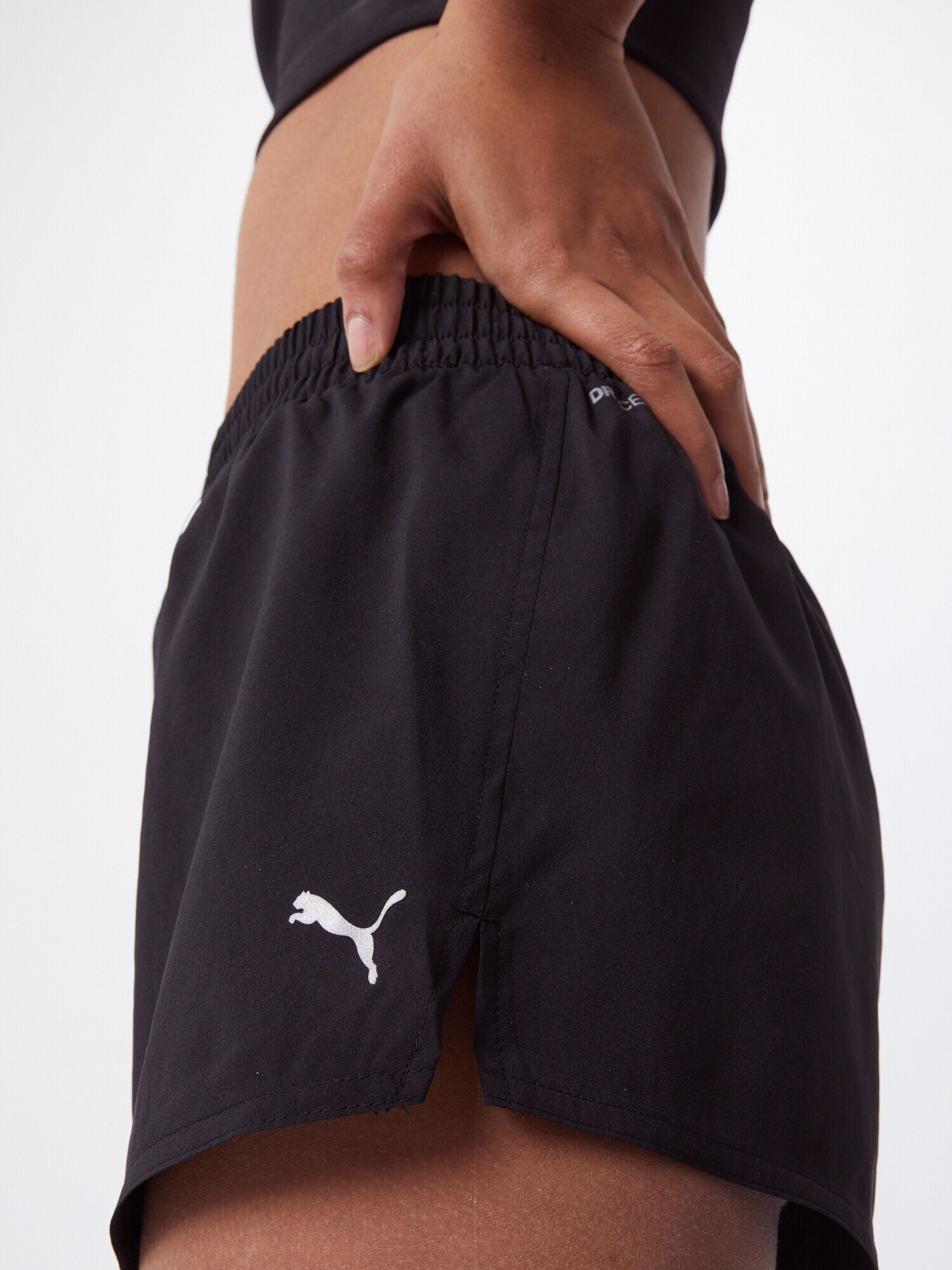 PUMA Pantaloni sport negru / alb - Pled.ro