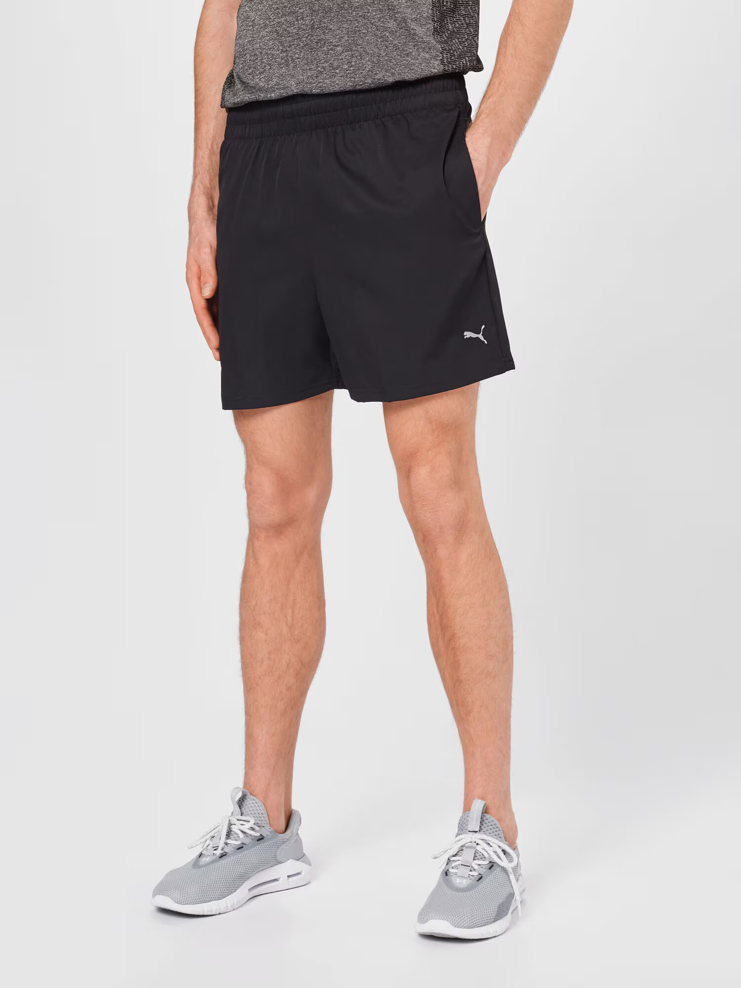 PUMA Pantaloni sport negru / alb - Pled.ro