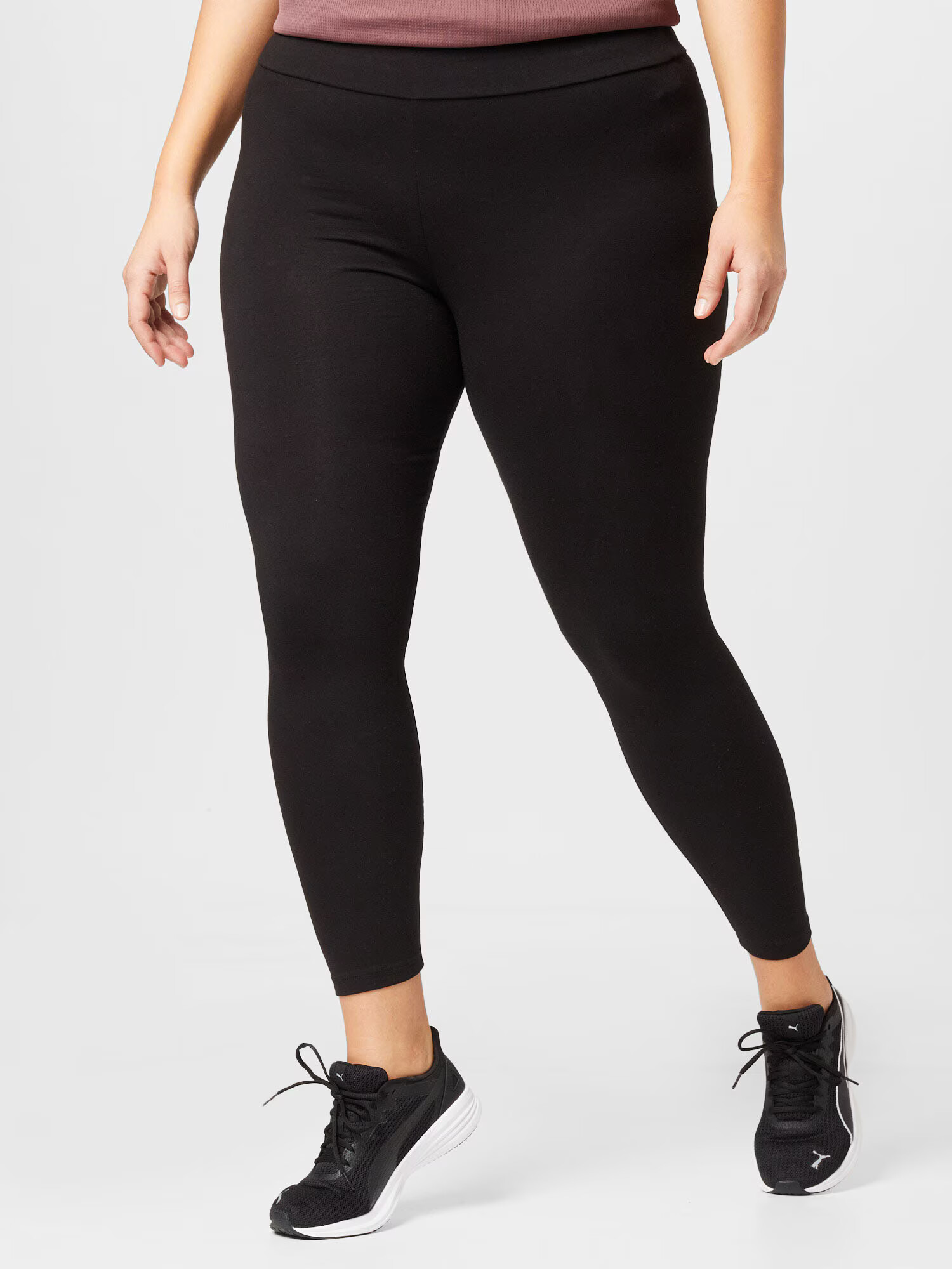 PUMA Pantaloni sport negru / alb - Pled.ro