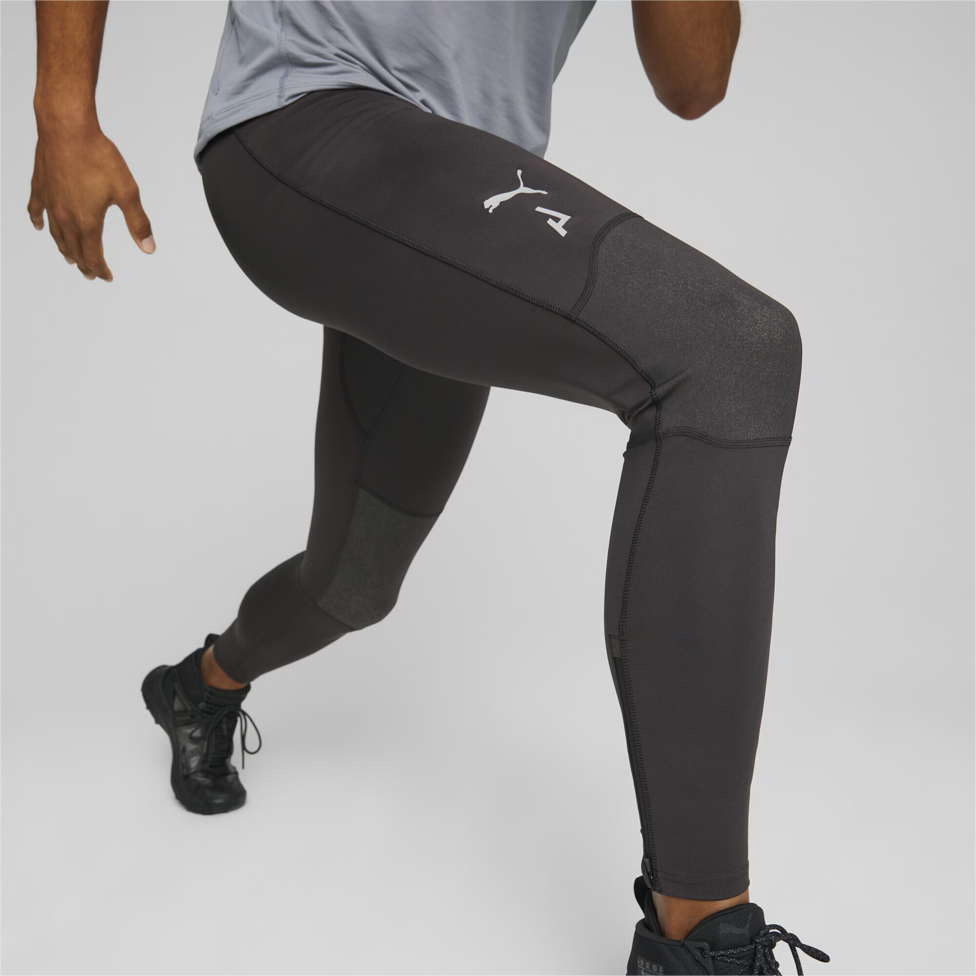 PUMA Pantaloni sport negru / alb - Pled.ro