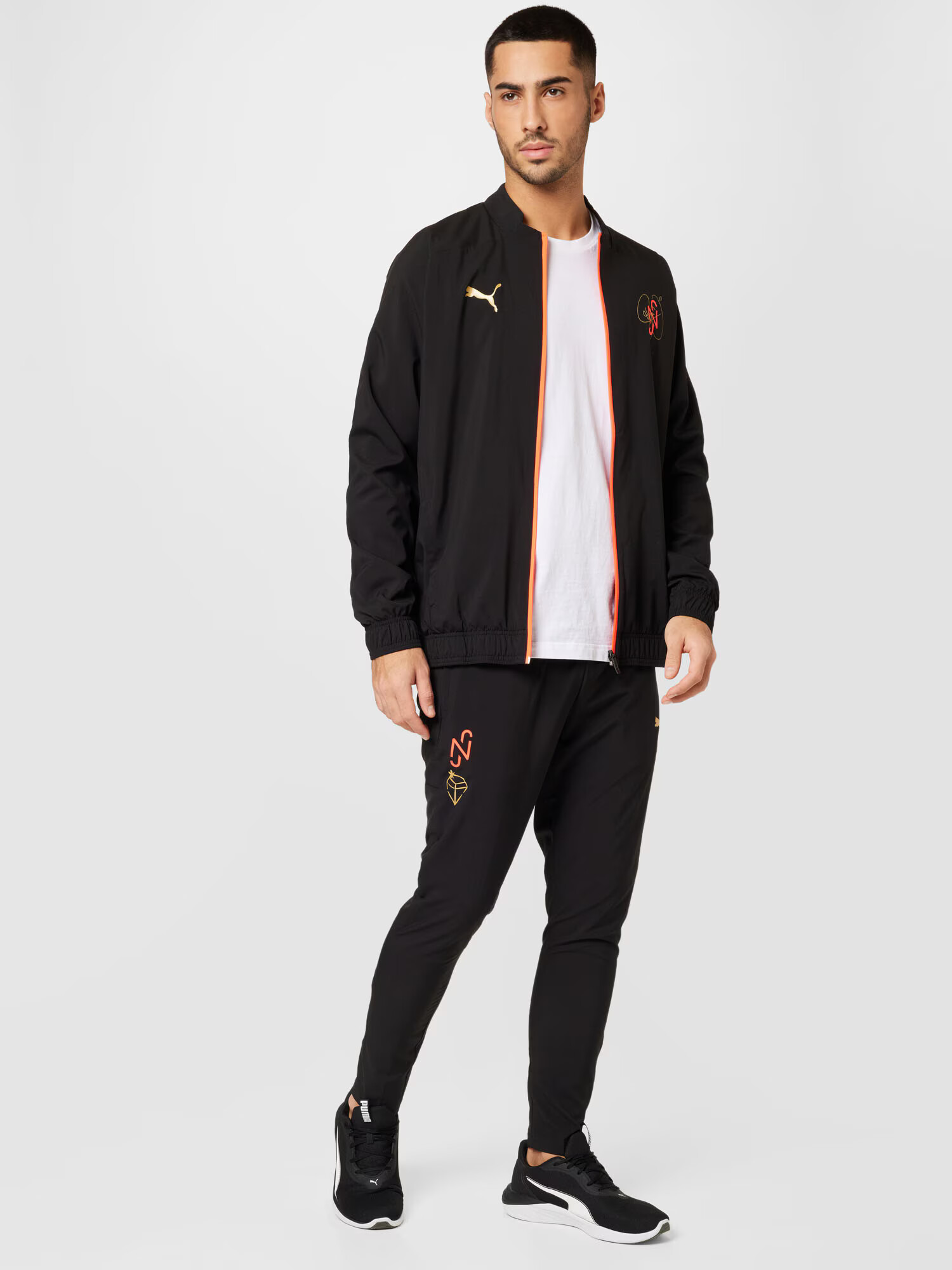 PUMA Pantaloni sport 'NEYMAR' auriu / roșu pastel / negru - Pled.ro