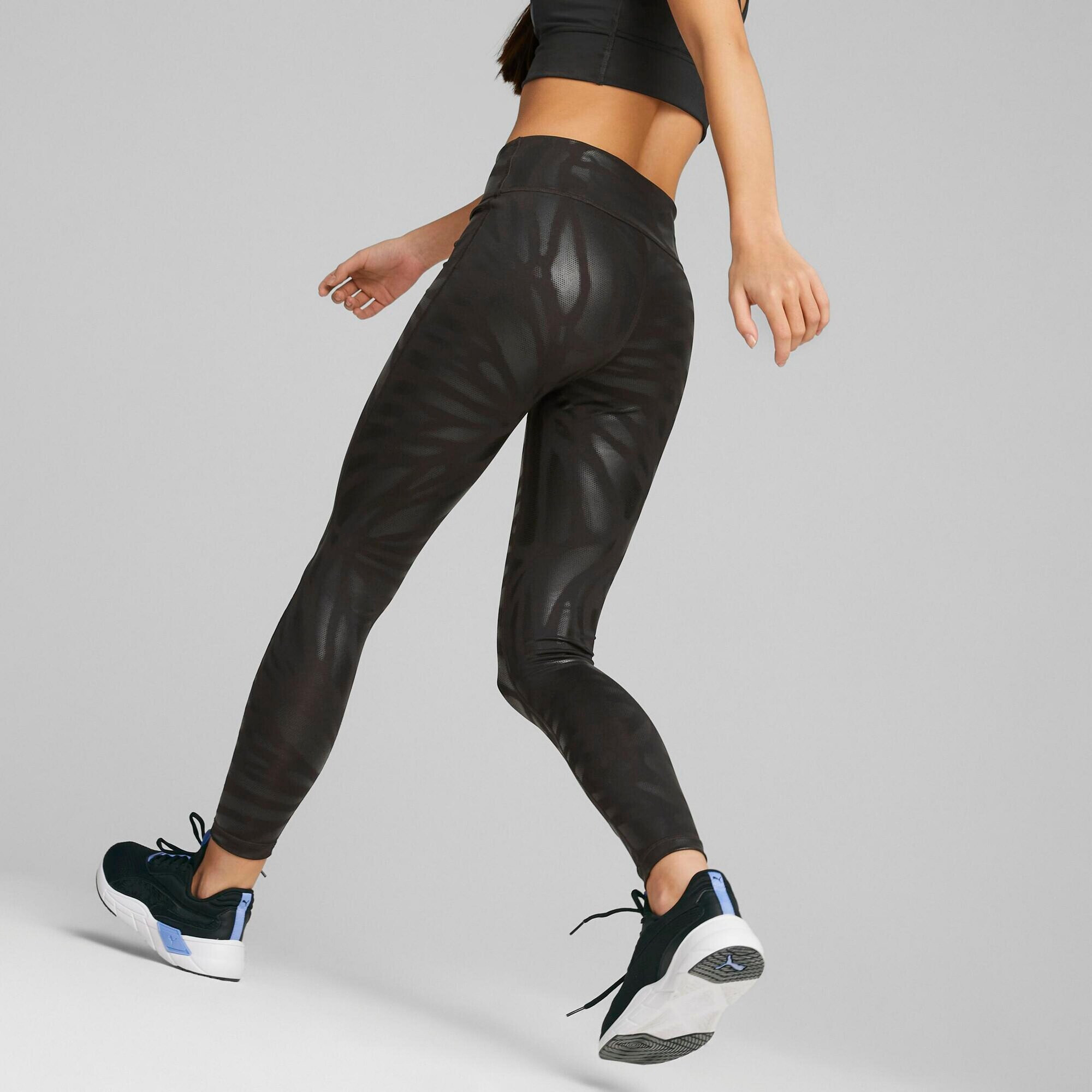 PUMA Pantaloni sport ' NOVA Shine High waist' gri închis / negru - Pled.ro